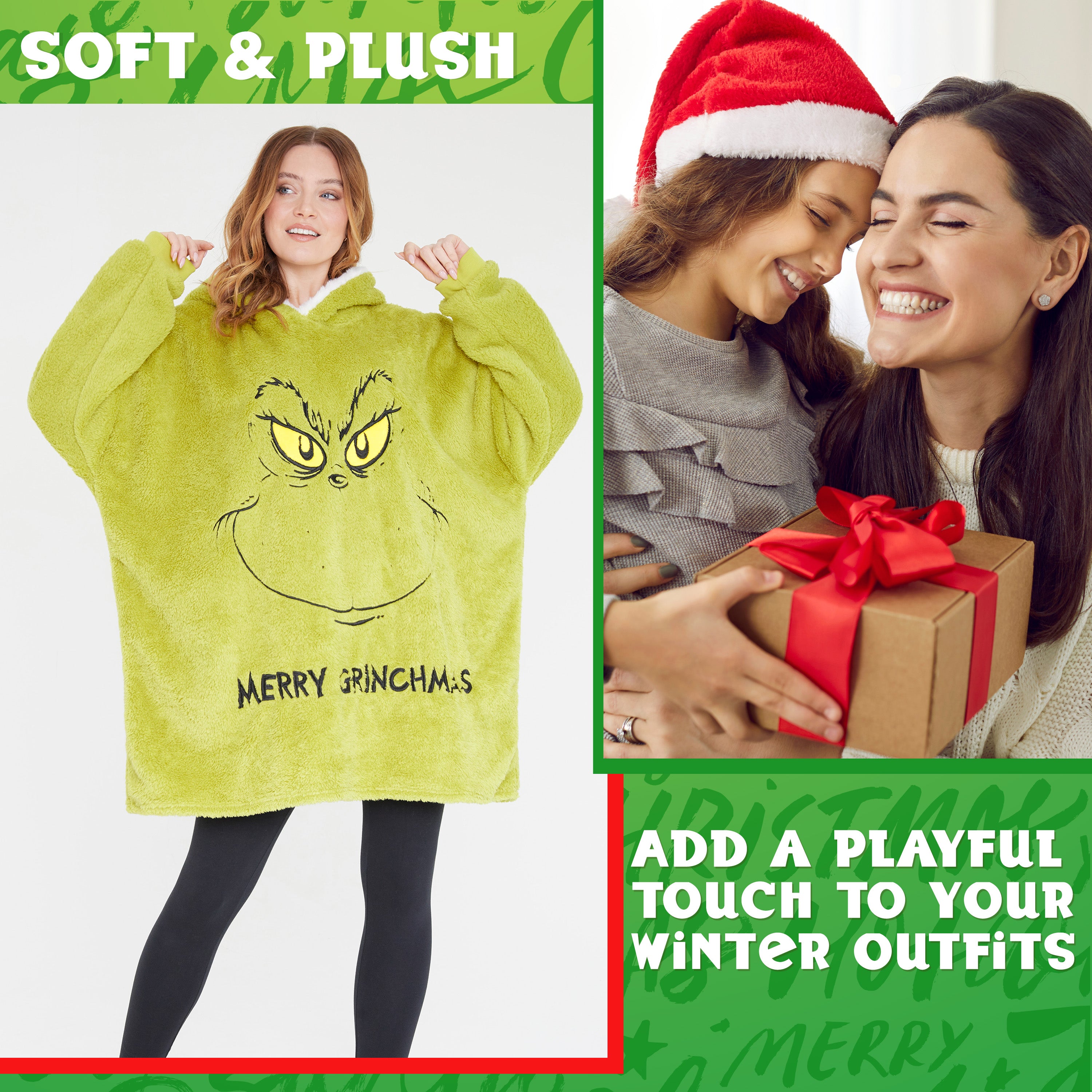get-trend-women-grinch-sweat-plaid-femme-vert-taille-unique image 5