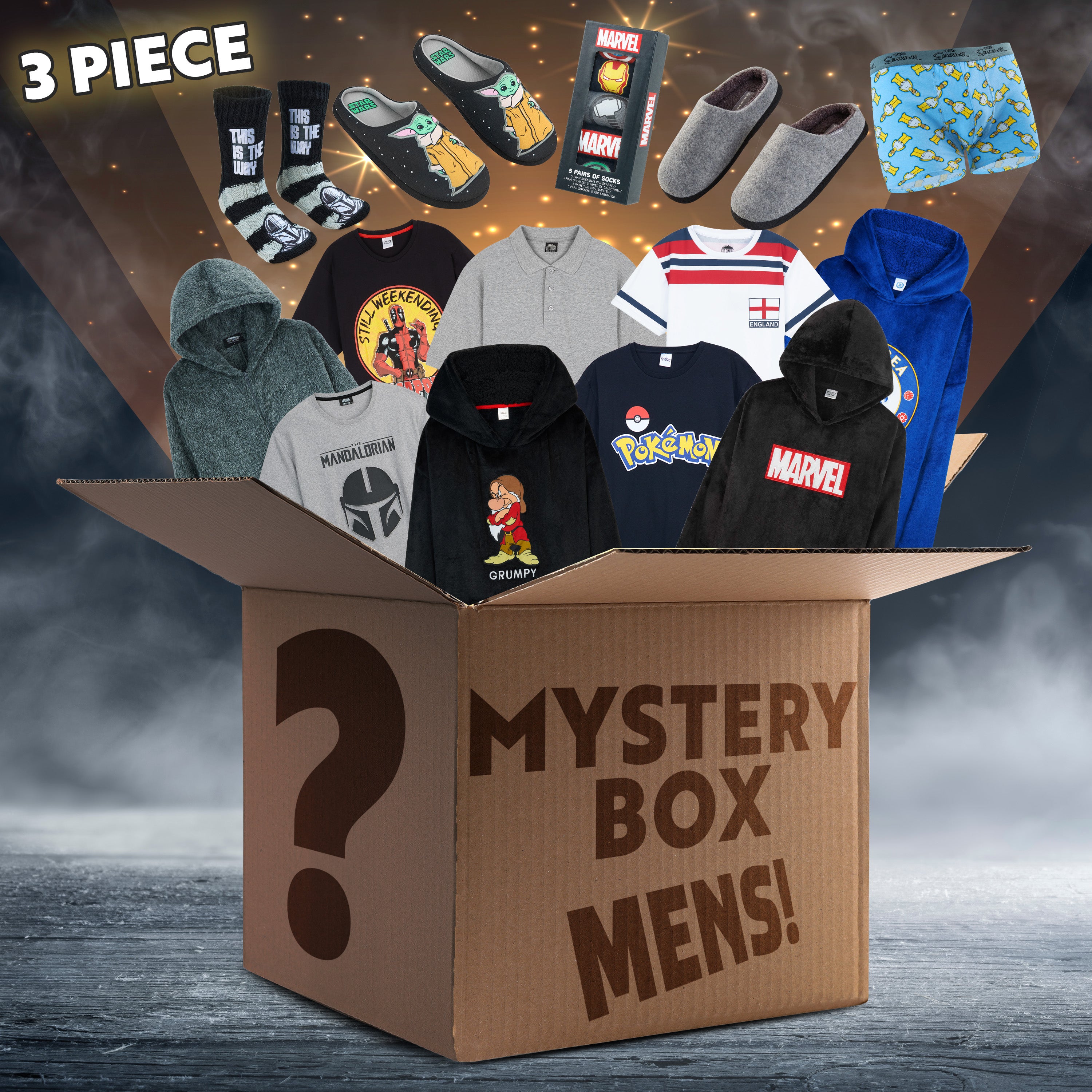 get-trend-men-box-myst-re-homme-3-v-tements-marvel-disney image 1