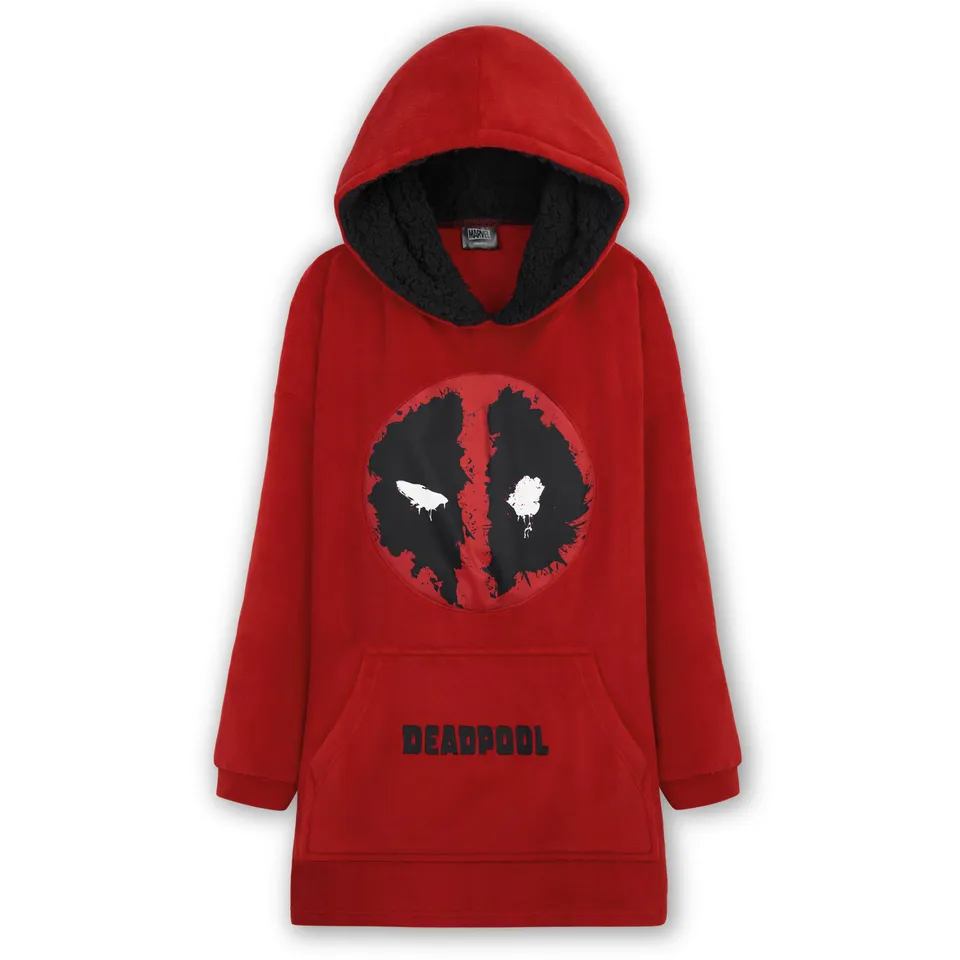 marvel-plaid-sweat-capuche-oversize-homme-ado-deadpool image 1