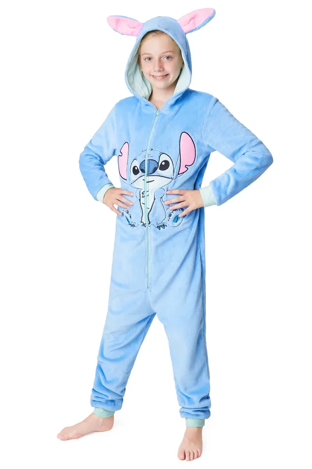 disney-stitch-onesie-enfant-pyjama-polaire-combinaison-bleue image 1