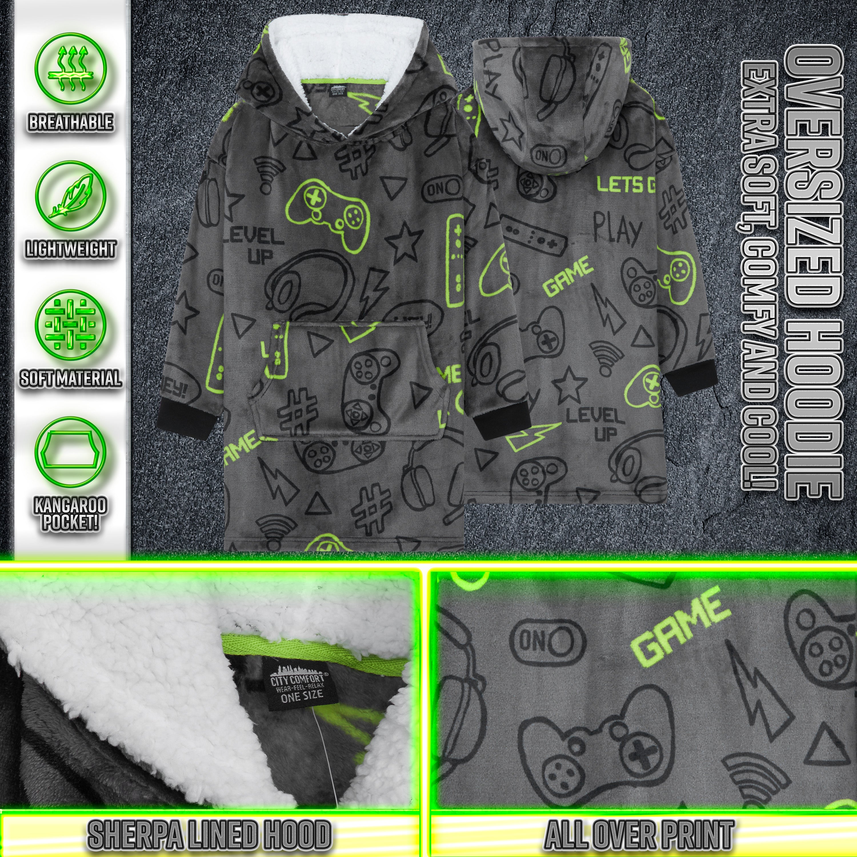 citycomfort-sweat-plaid-gar-on-gamer-polaire-oversize image 4