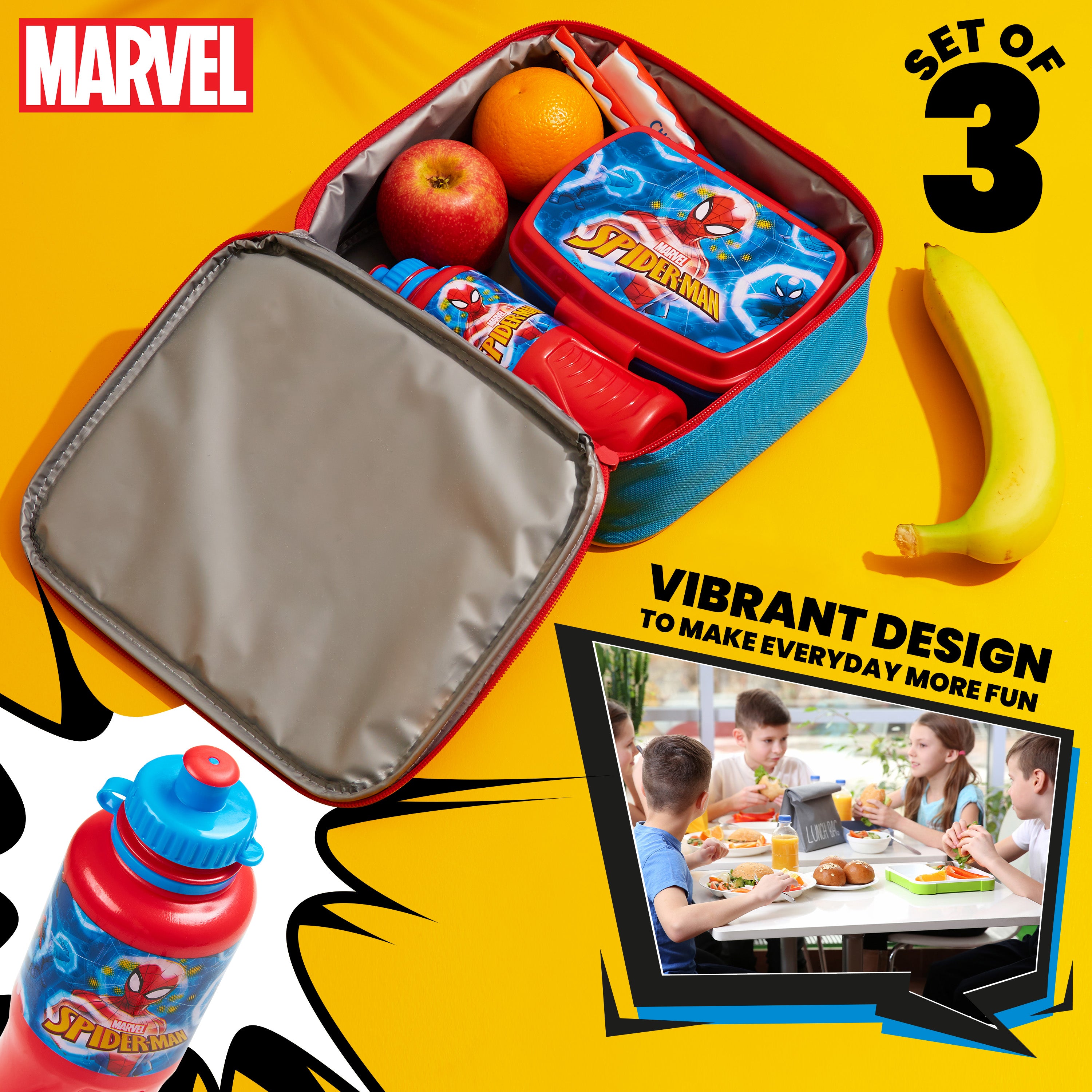 marvel-avengers-lunch-box-enfant-spiderman-3-pi-ces-isotherme image 6