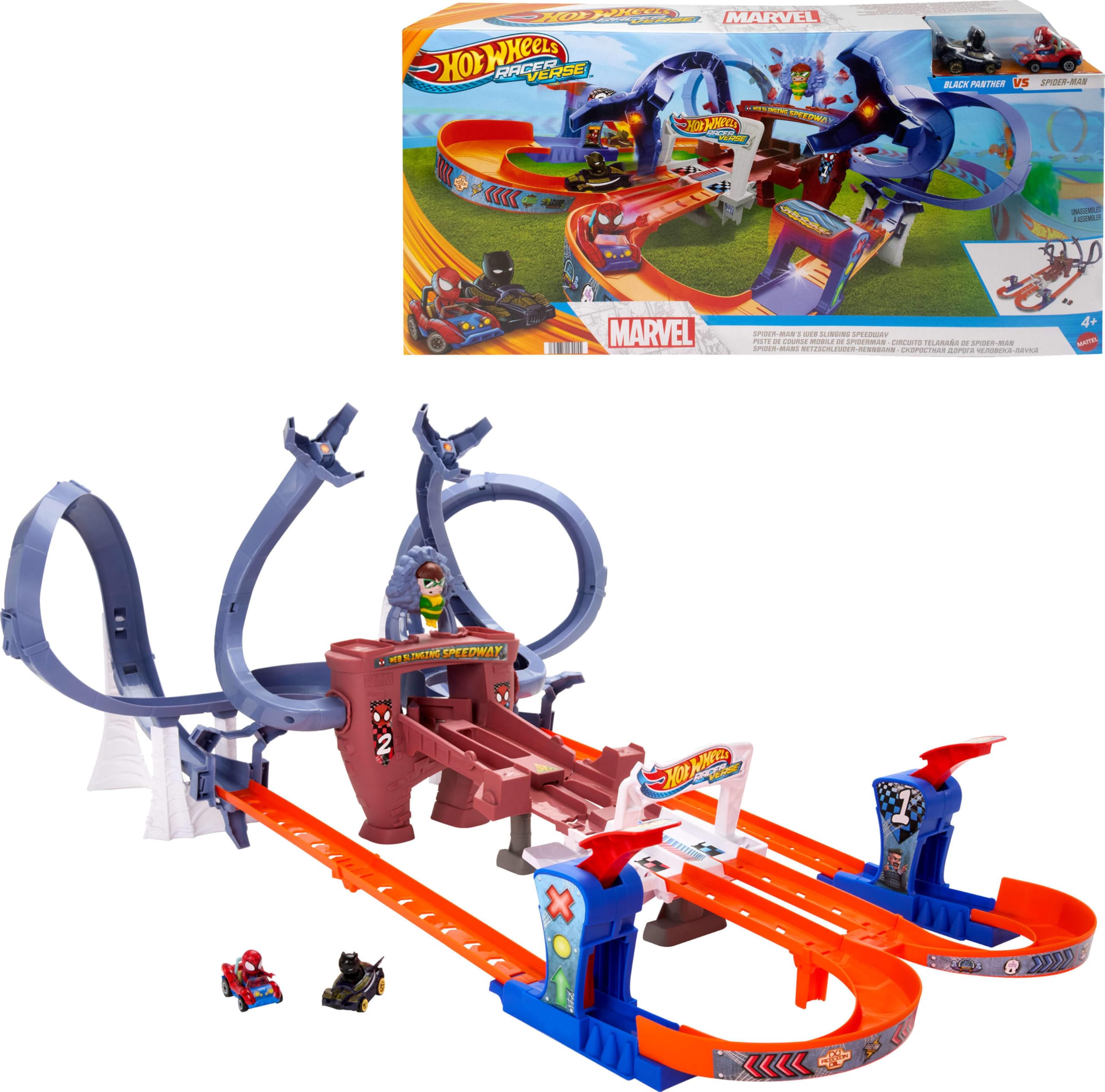 hot-wheels-racerverse-hpl34-circuit-voiture-piste-mobile-spider-man image 1
