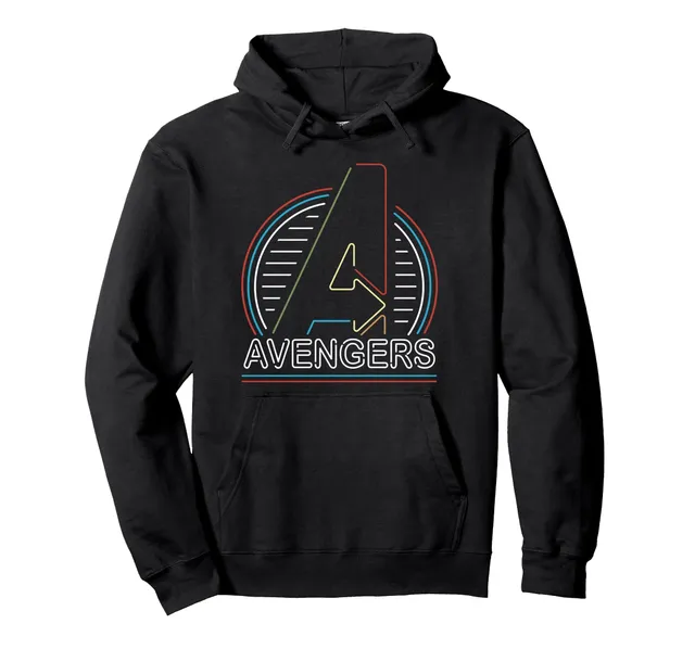 marvel-avengers-sweat-capuche-noir-logo-n-on-taille-l image 1
