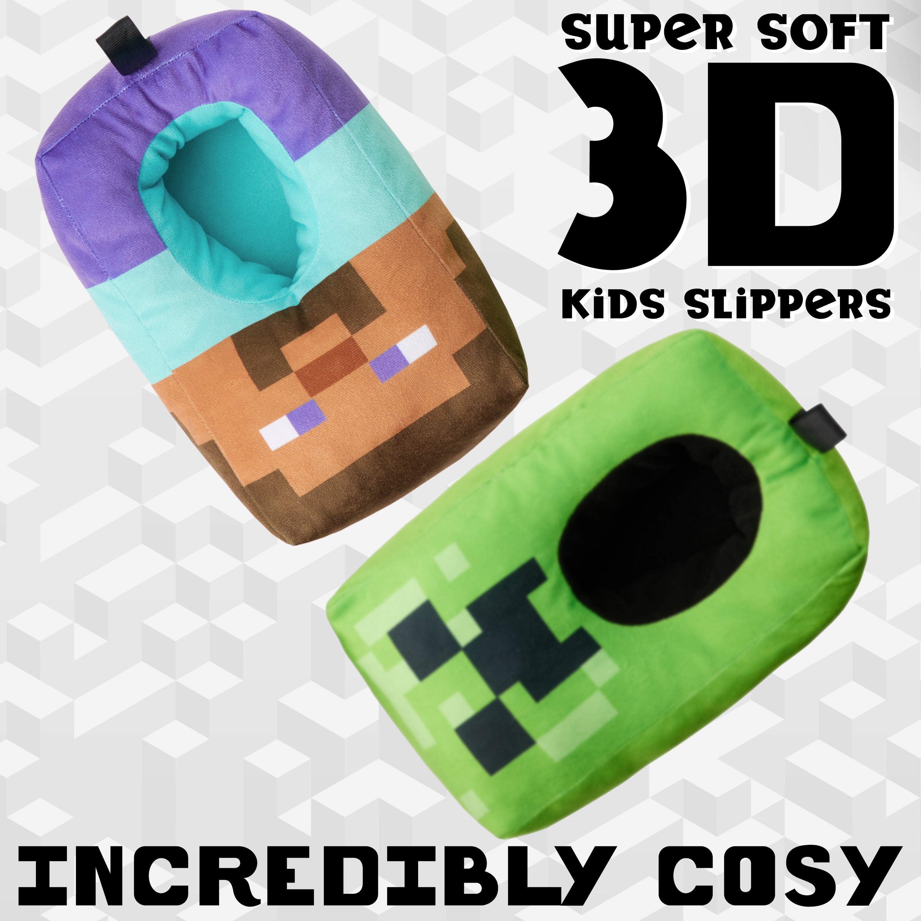 minecraft-creeper-pantoufles-gar-on-chaussons-chauds image 2