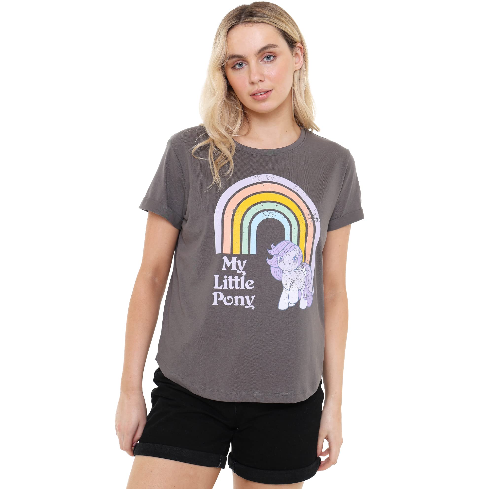 cotton-soul-my-little-pony-t-shirt-femme-rainbow-gris-anthracite image 3