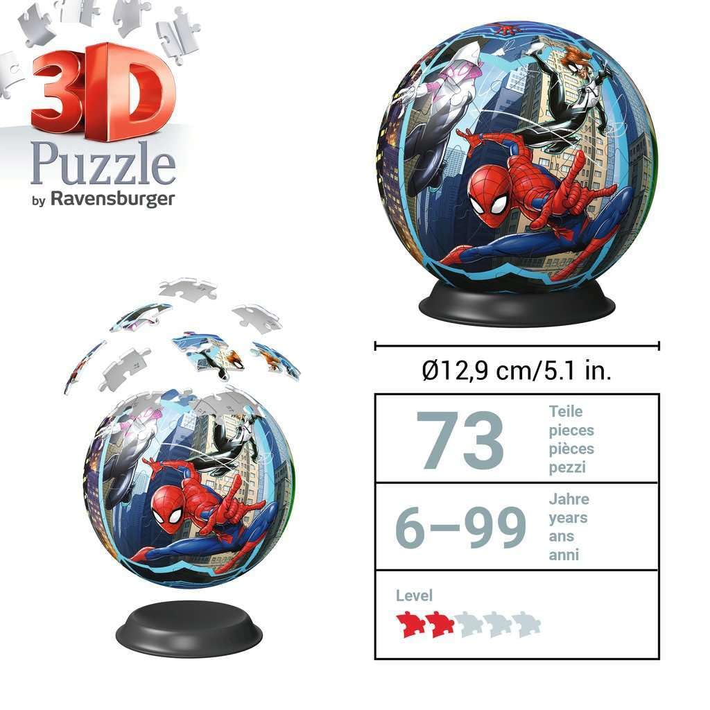 ravensburger-marvel-puzzle-3d-ball-spider-man-72-pi-ces-13-cm image 5