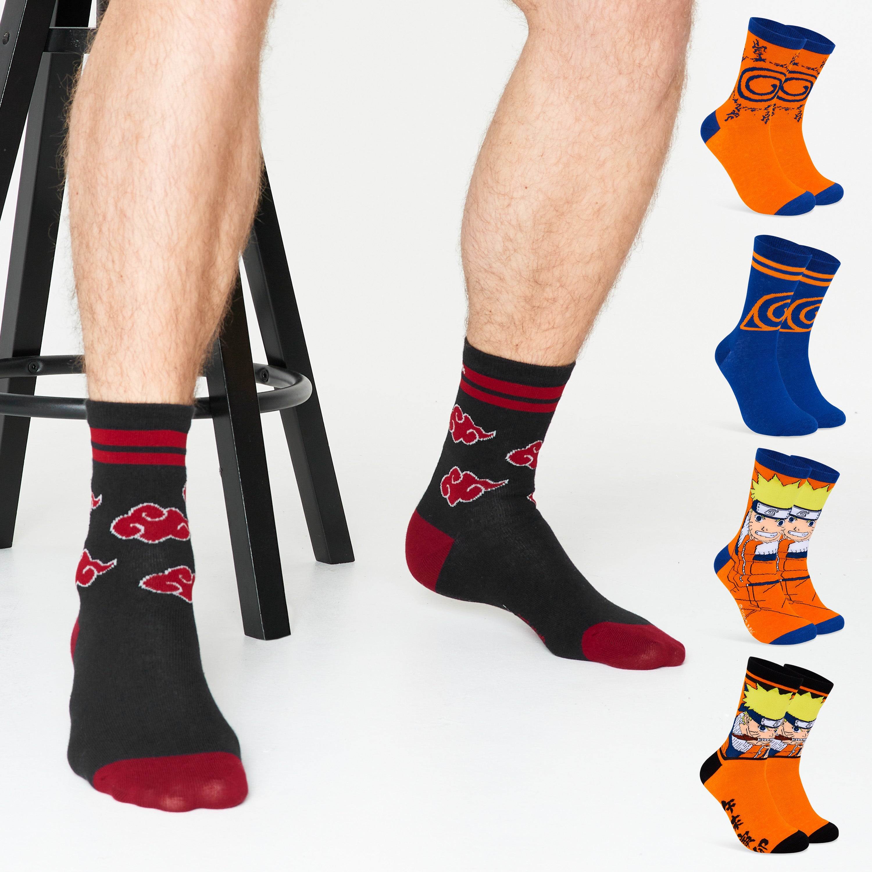 naruto-chaussettes-homme-lot-5-coton-respirant-anime image 6