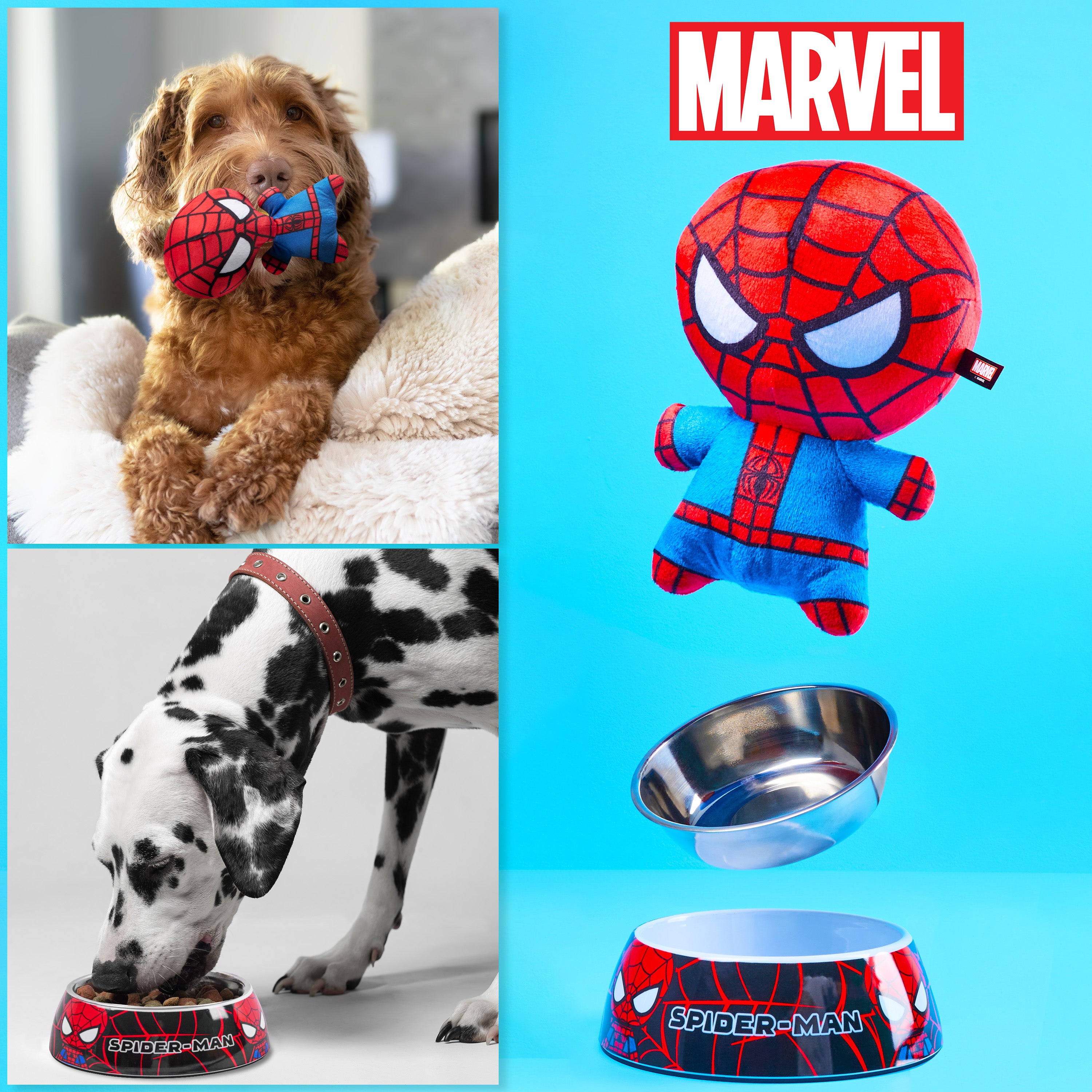 marvel-set-jouet-peluche-chien-gamelle-antid-rapante-spiderman image 2