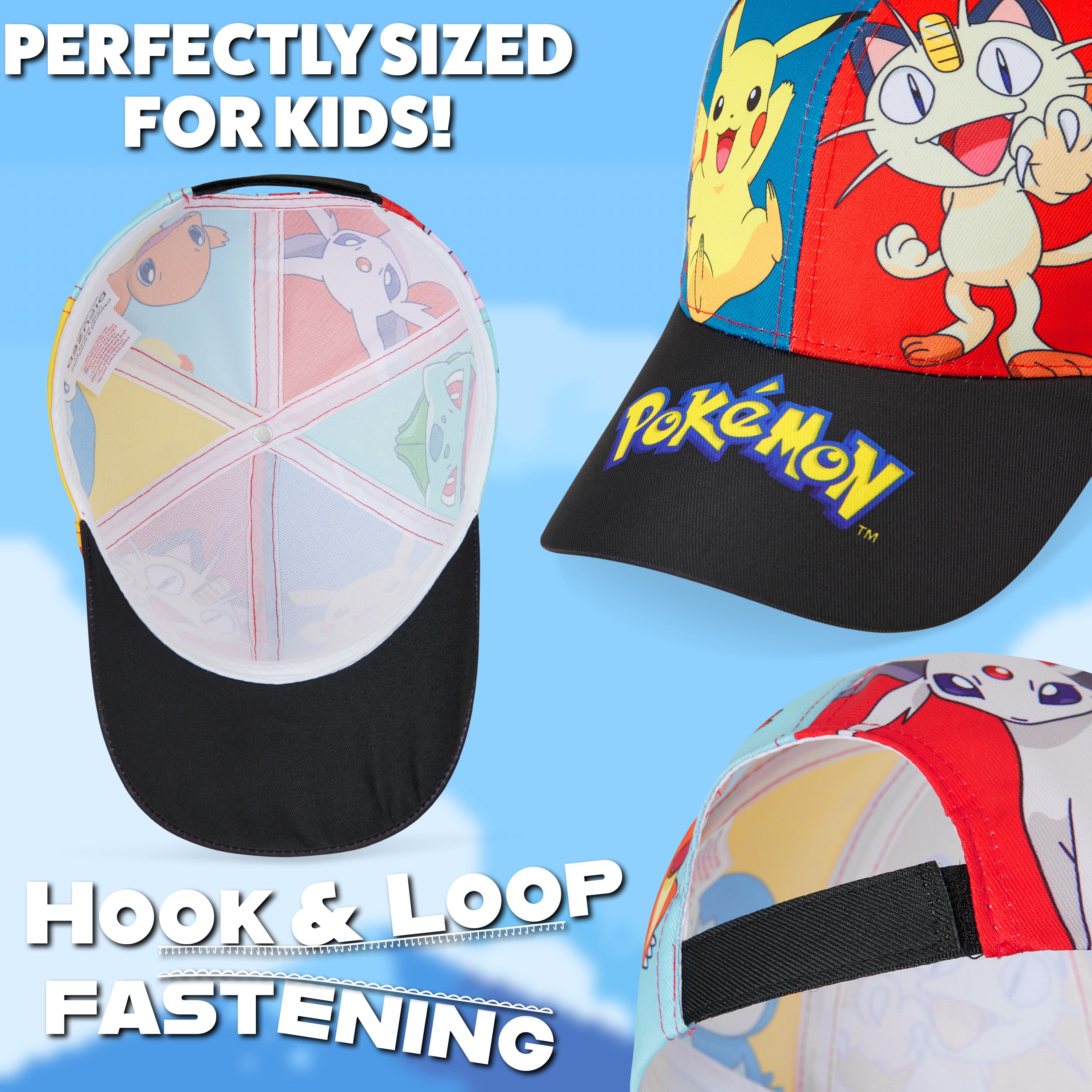pok-mon-casquette-enfant-trucker-pikachu-sangle-r-glable image 6