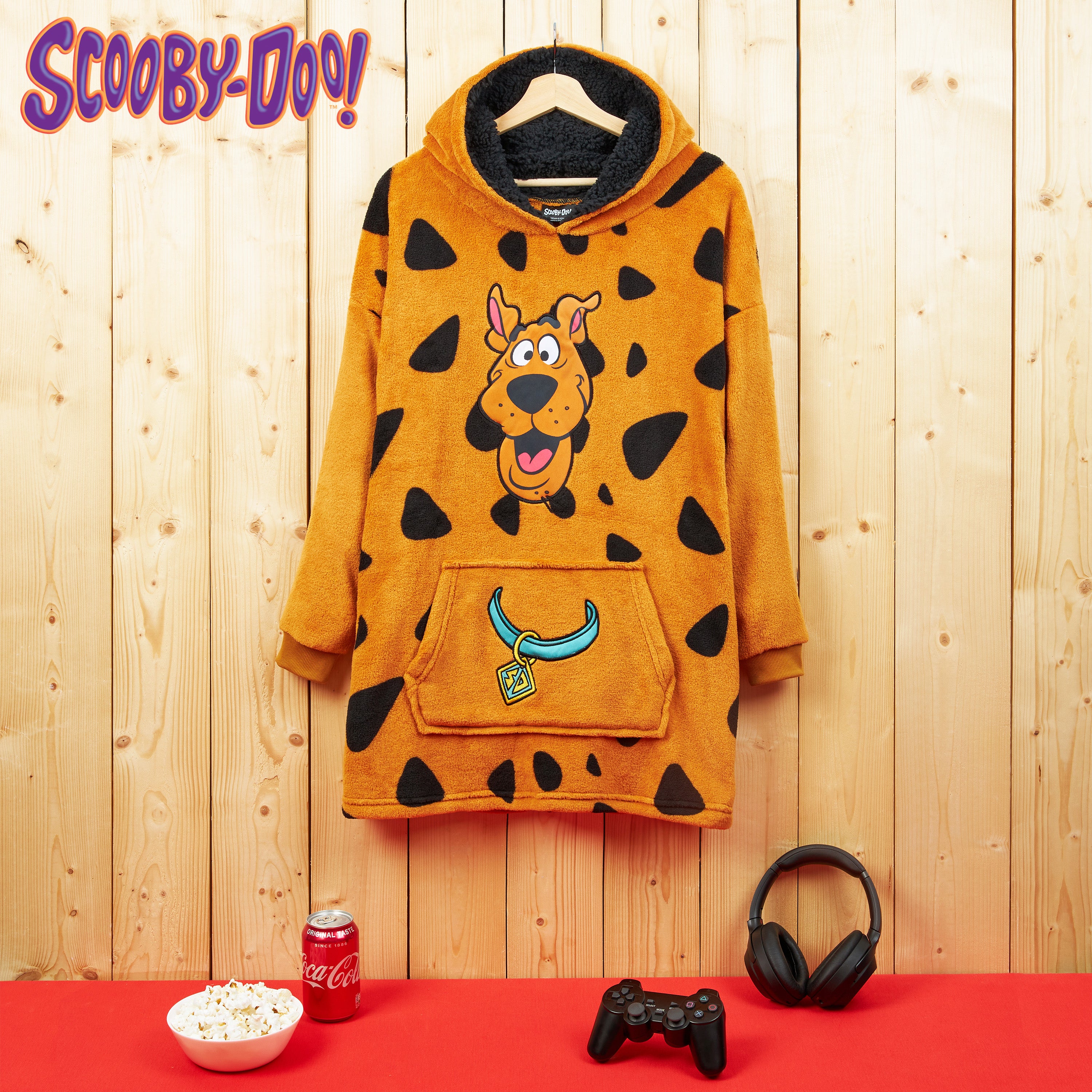 scooby-doo-plaid-hoodie-enfant-marron-polaire-sherpa image 2