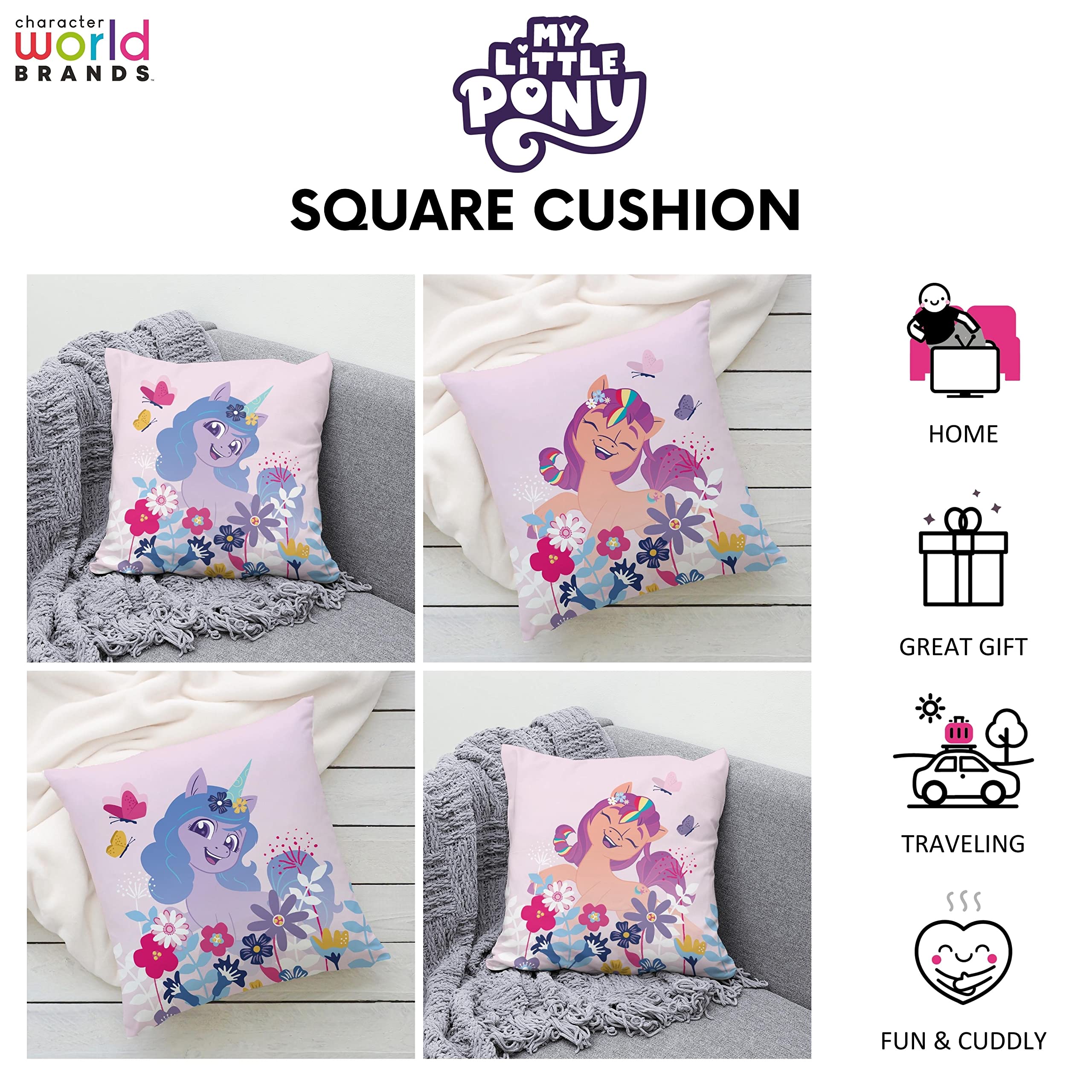 my-little-pony-coussin-carr-papillon-40x40-cm-r-versible image 5