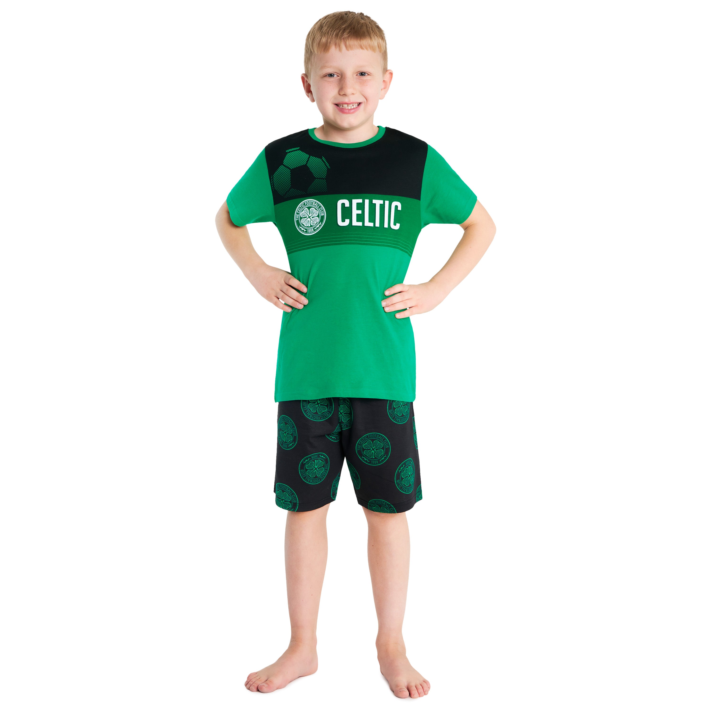 celtic-fc-pyjama-short-gar-on-vert-noir-respirant image 1