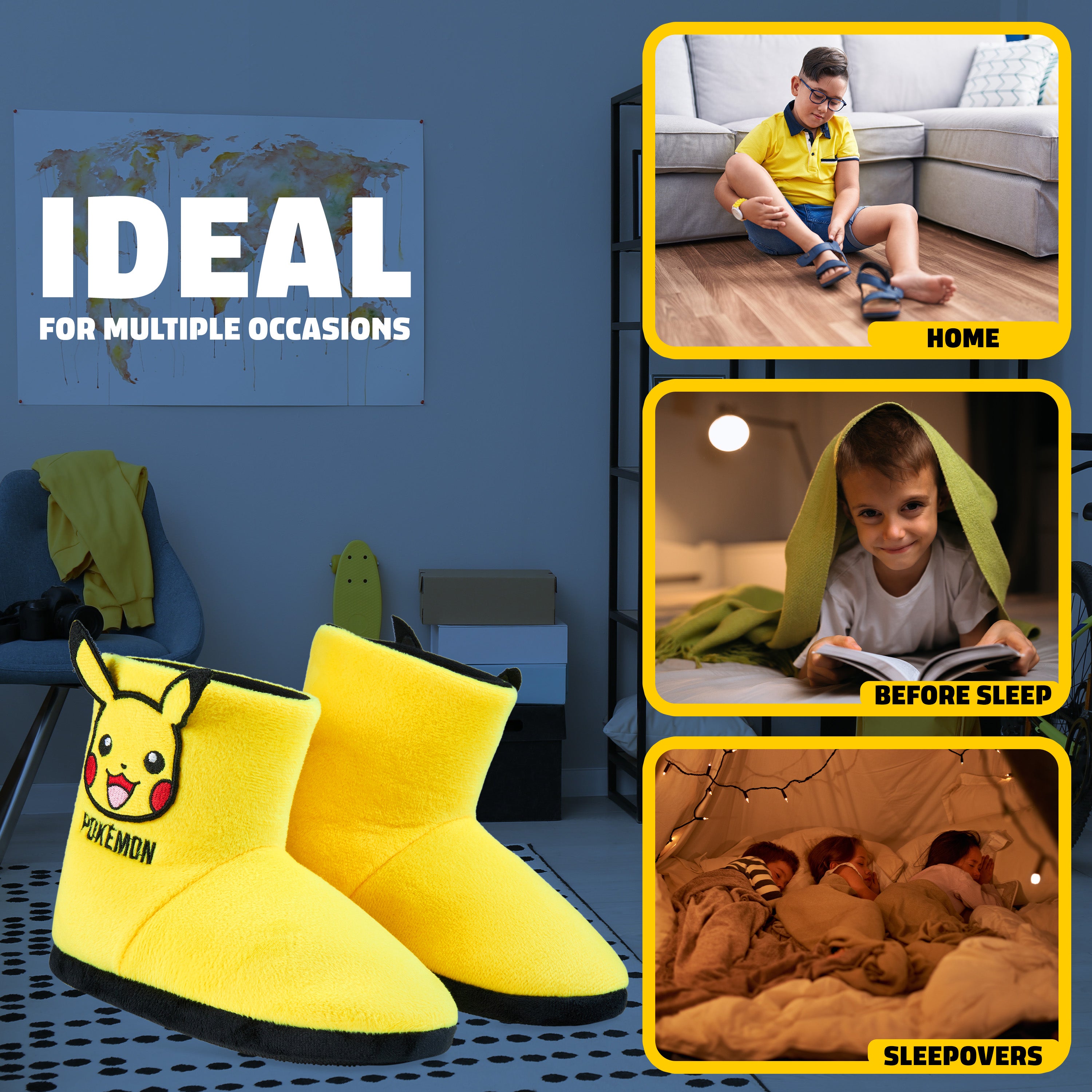 pok-mon-chaussons-enfant-pikachu-bulbizarre-doux-pointure-11-uk image 5