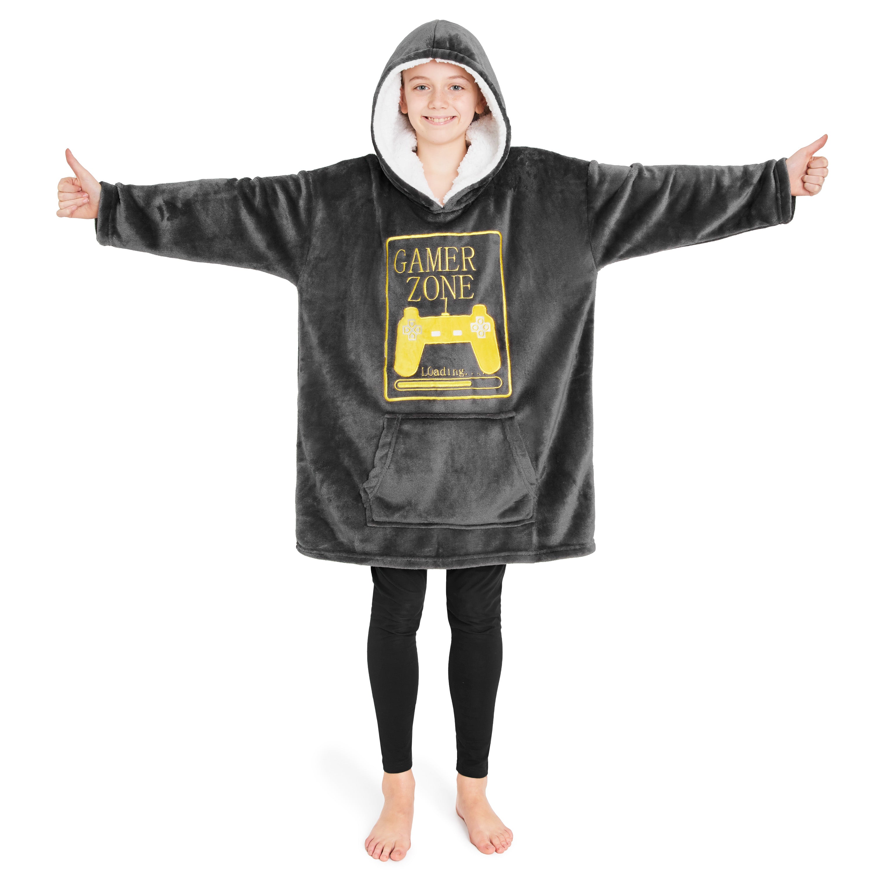 citycomfort-sweat-plaid-gar-on-polaire-oversize-enfant image 1