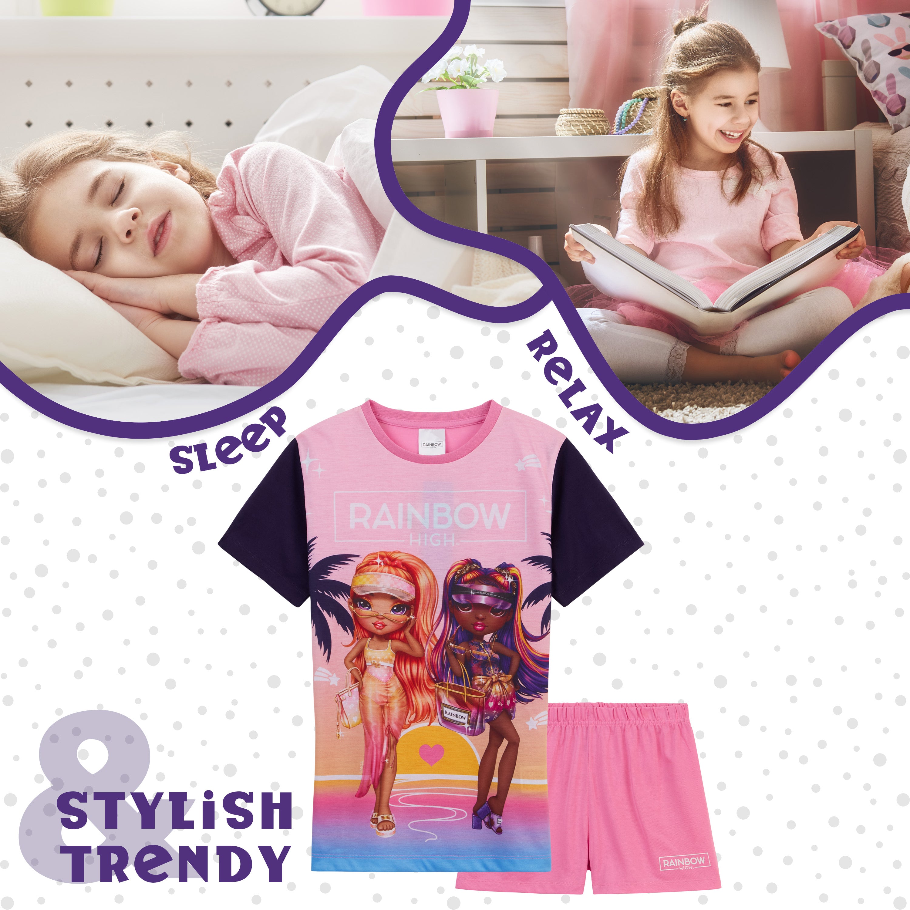 rainbow-high-pyjama-fille-t-shirt-short-t-7-8-ans image 5
