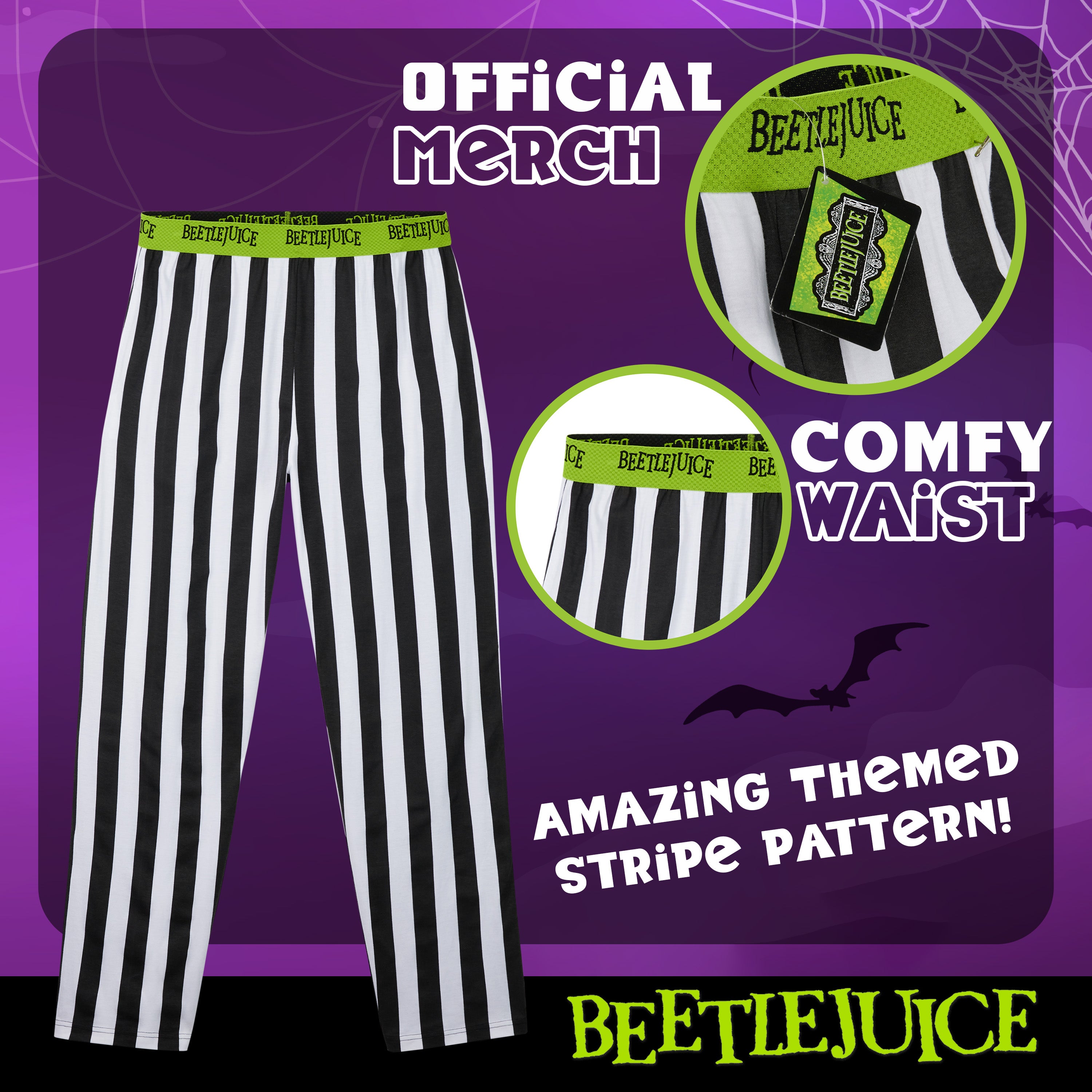 beetlejuice-pantalon-pyjama-homme-coton-poches image 4