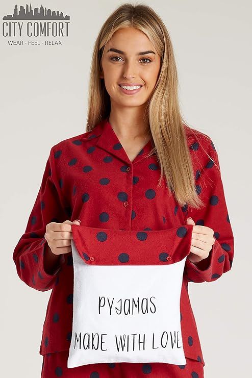 citycomfort-pyjama-femme-boutons-coton-bross-taille-m-pastel image 6