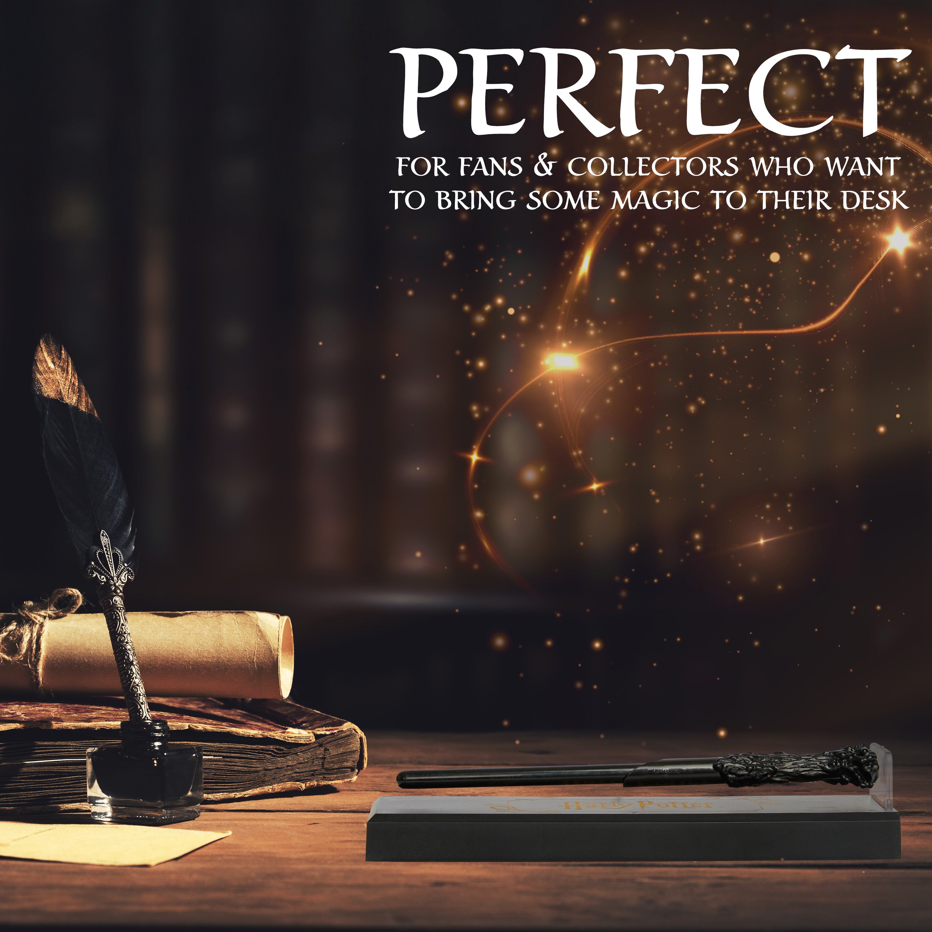 get-trend-harry-potter-stylo-baguette-l-vitation-sur-socle image 2