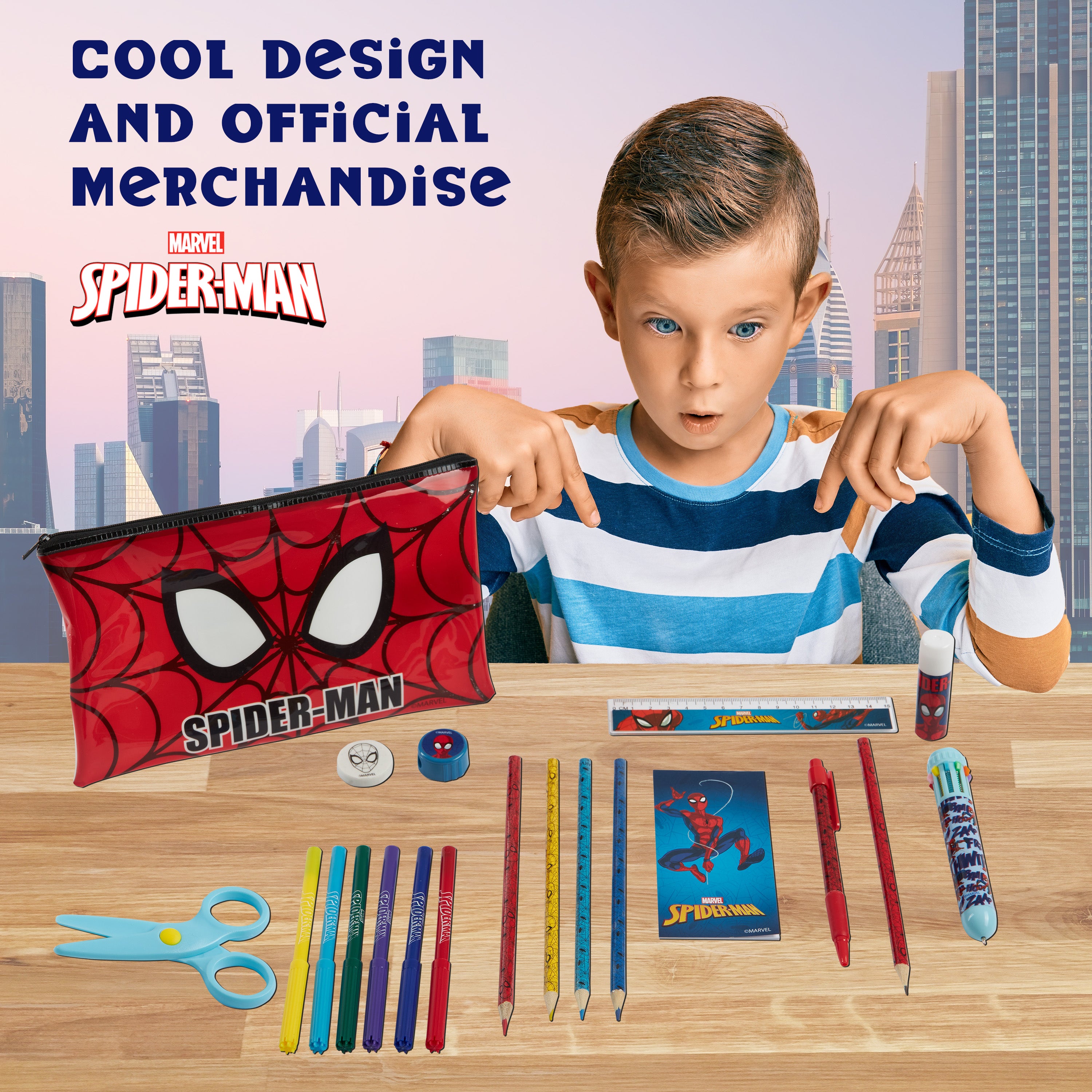 marvel-spiderman-trousse-garnie-enfant-papeterie-compl-te image 4