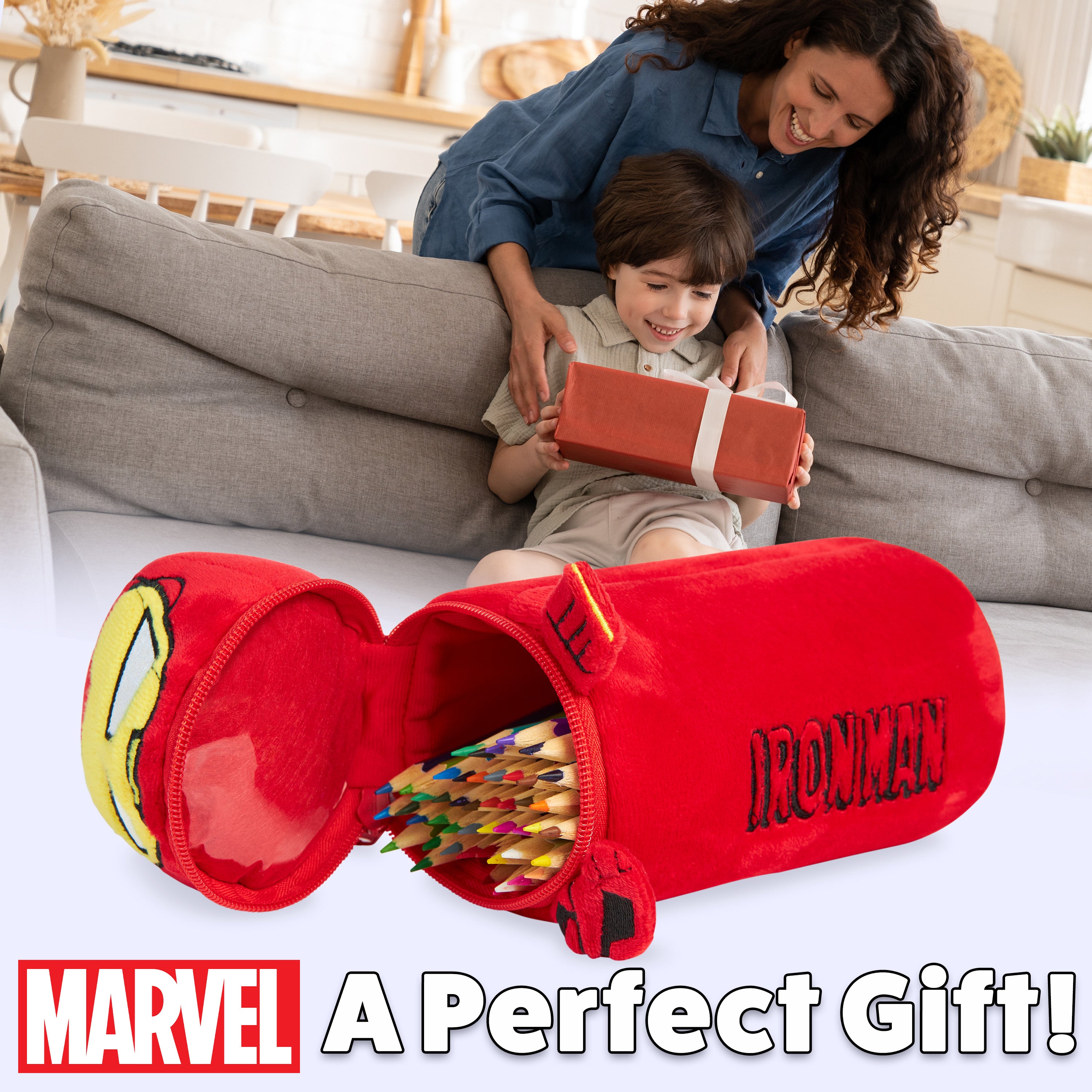 marvel-iron-man-trousse-garnie-48-crayons-couleur-rouge image 2
