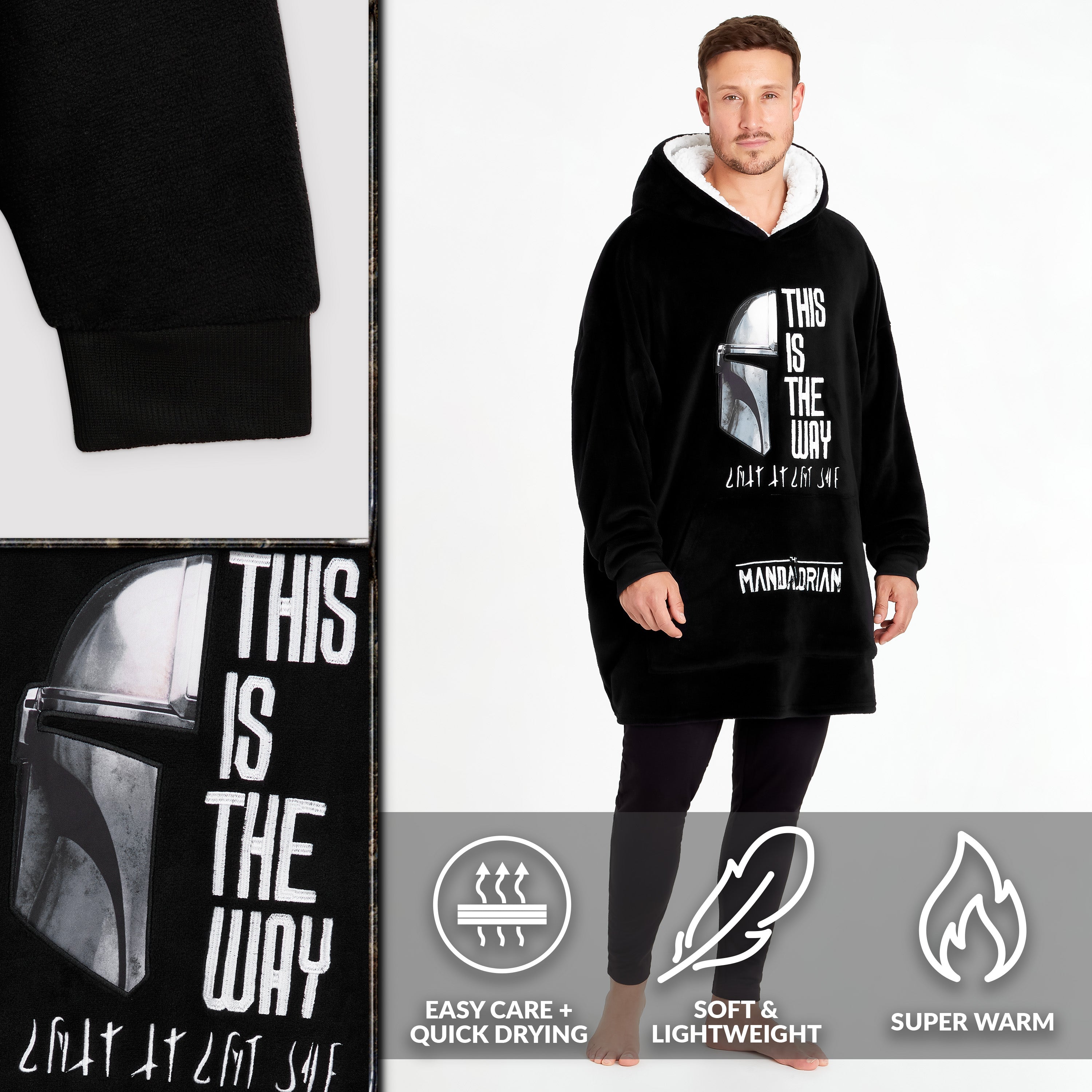 star-wars-mandalorian-sweat-plaid-capuche-homme-baby-yoda image 4