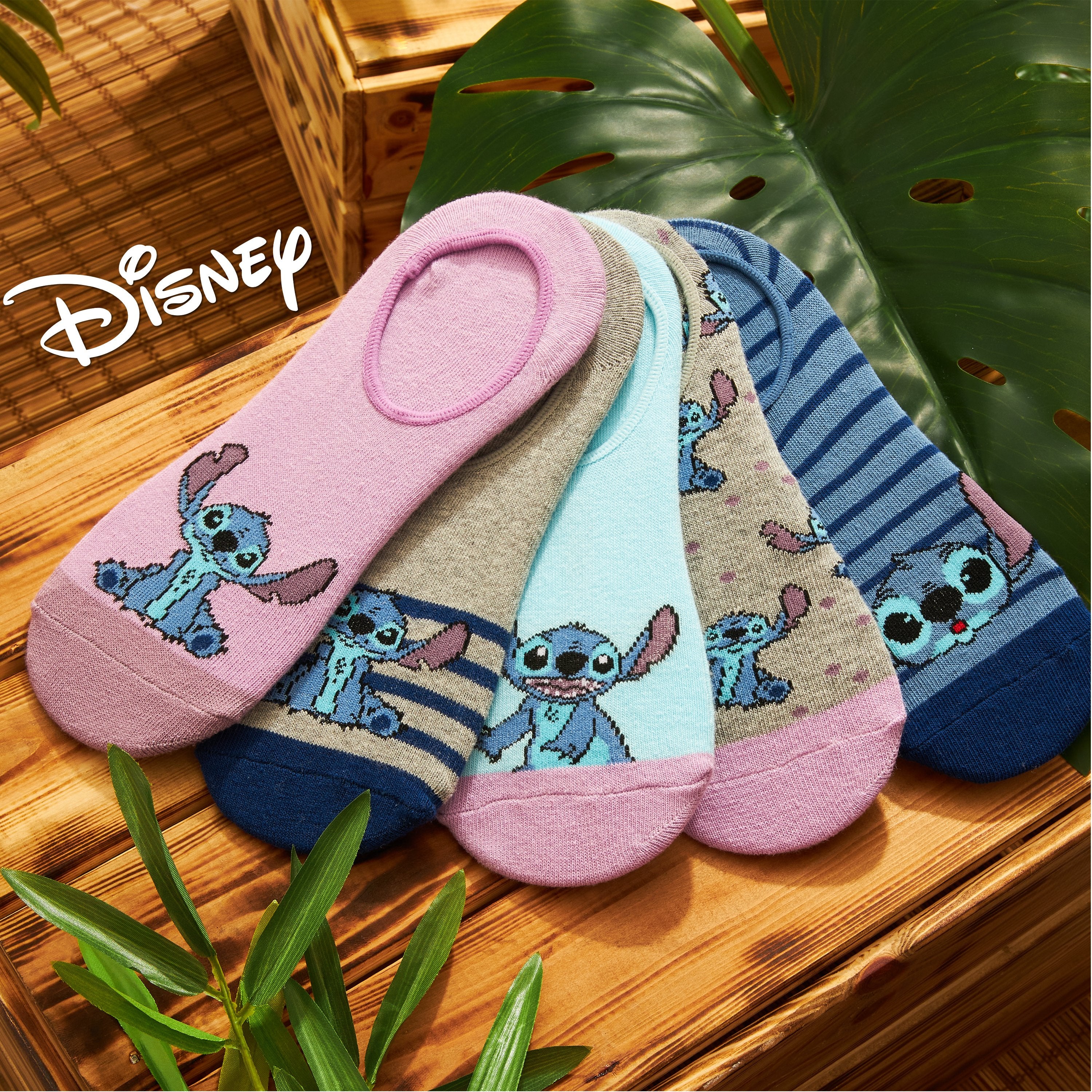 disney-stitch-socquettes-femme-invisibles-lot-5-paires-4-7 image 5