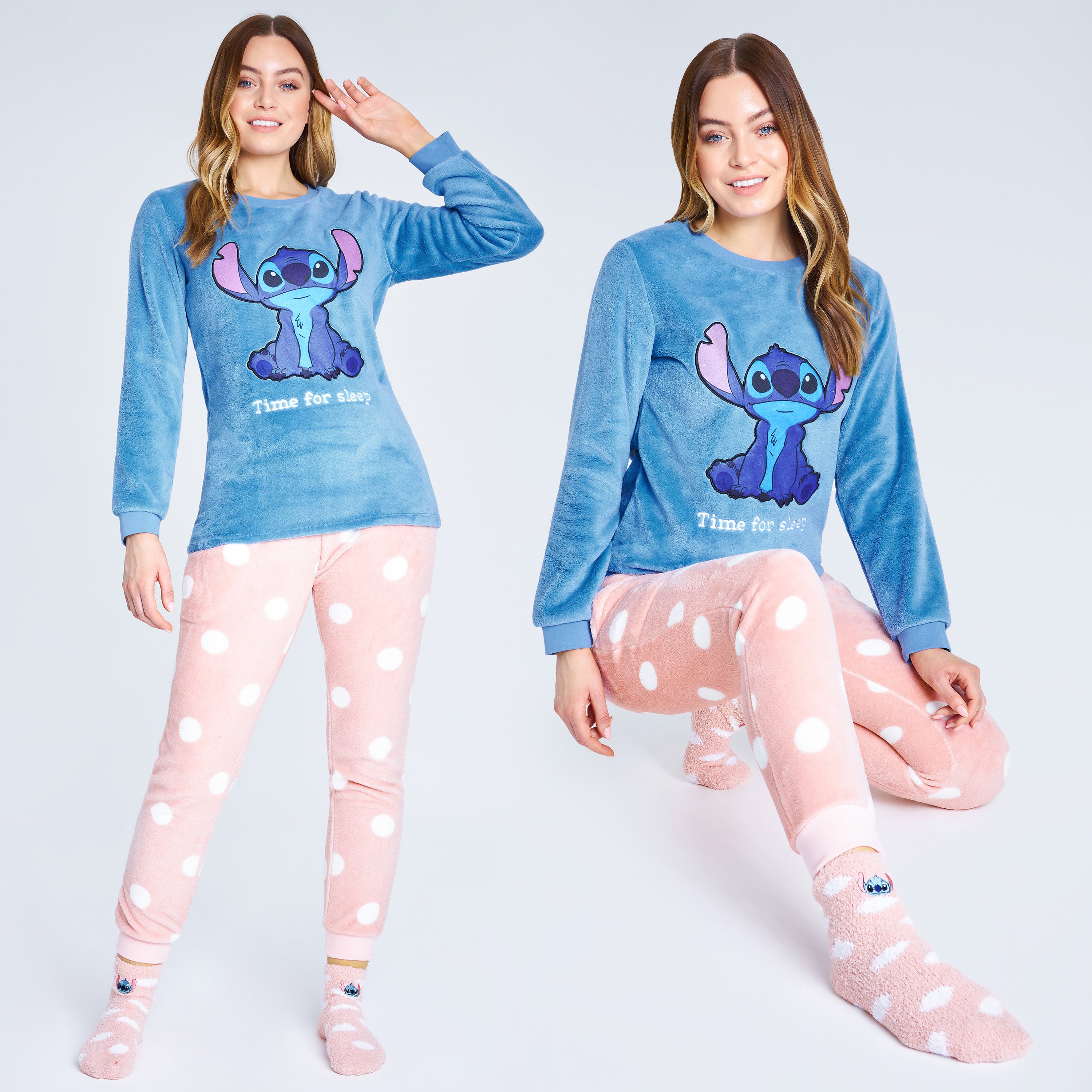 stitch-disney-pyjama-polaire-femme-chaussettes-pilou-s-xl image 3