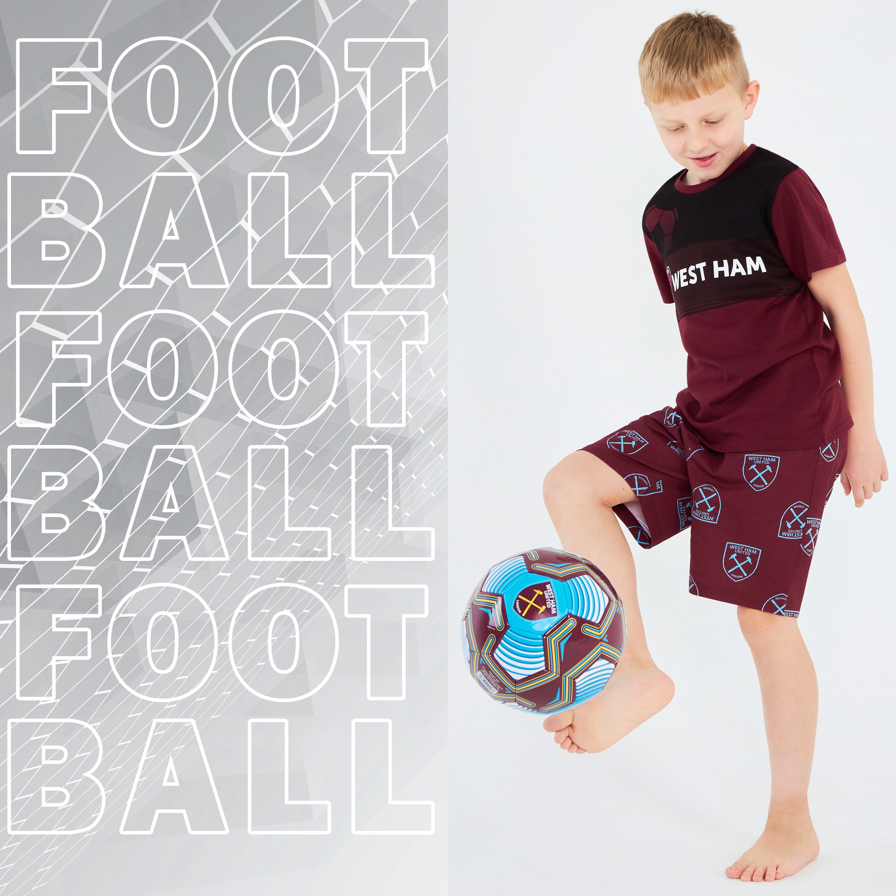 west-ham-pyjama-court-gar-on-coton-9-10-ans image 3