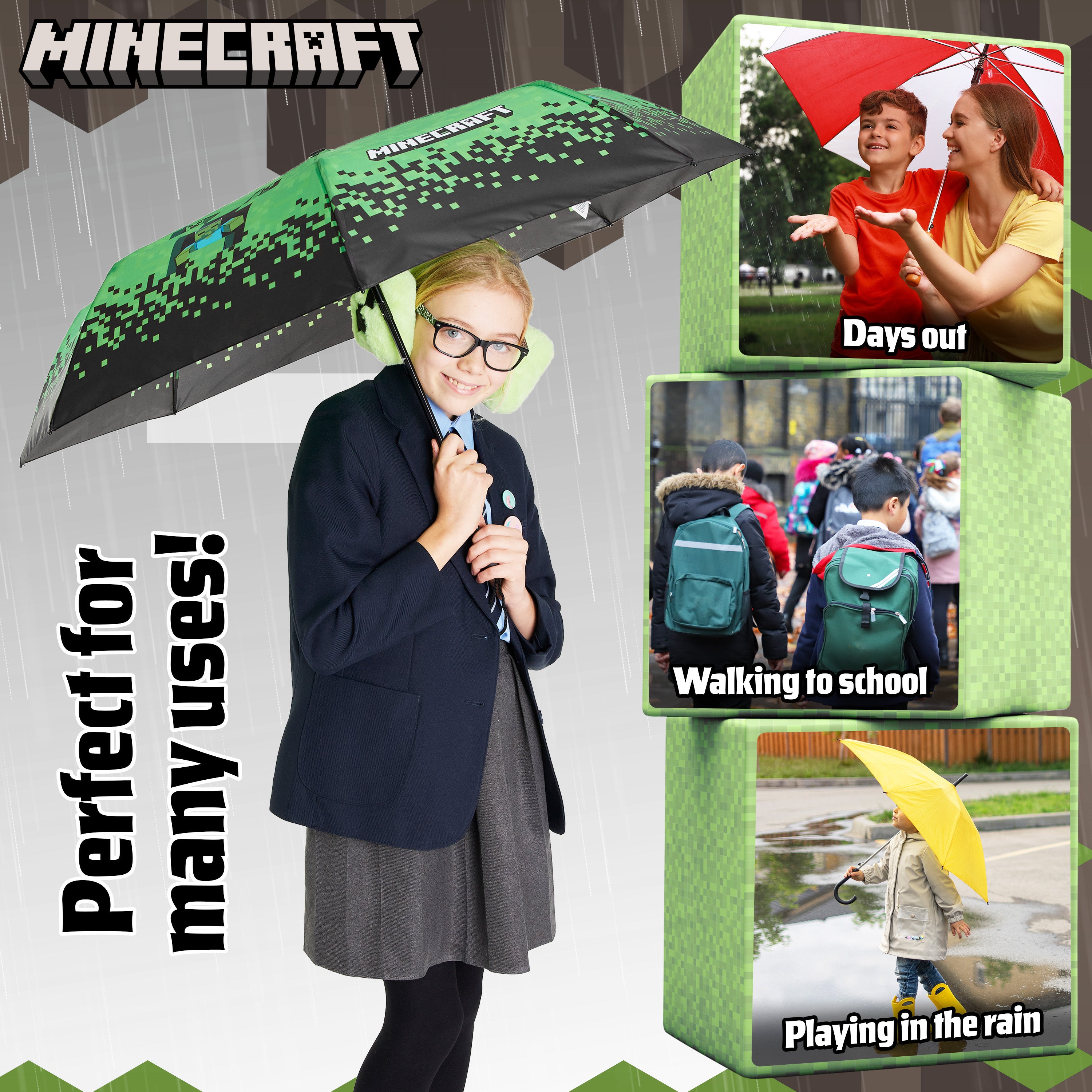 minecraft-parapluie-enfant-pliable-t-lescopique-l-ger-bouton-auto image 2