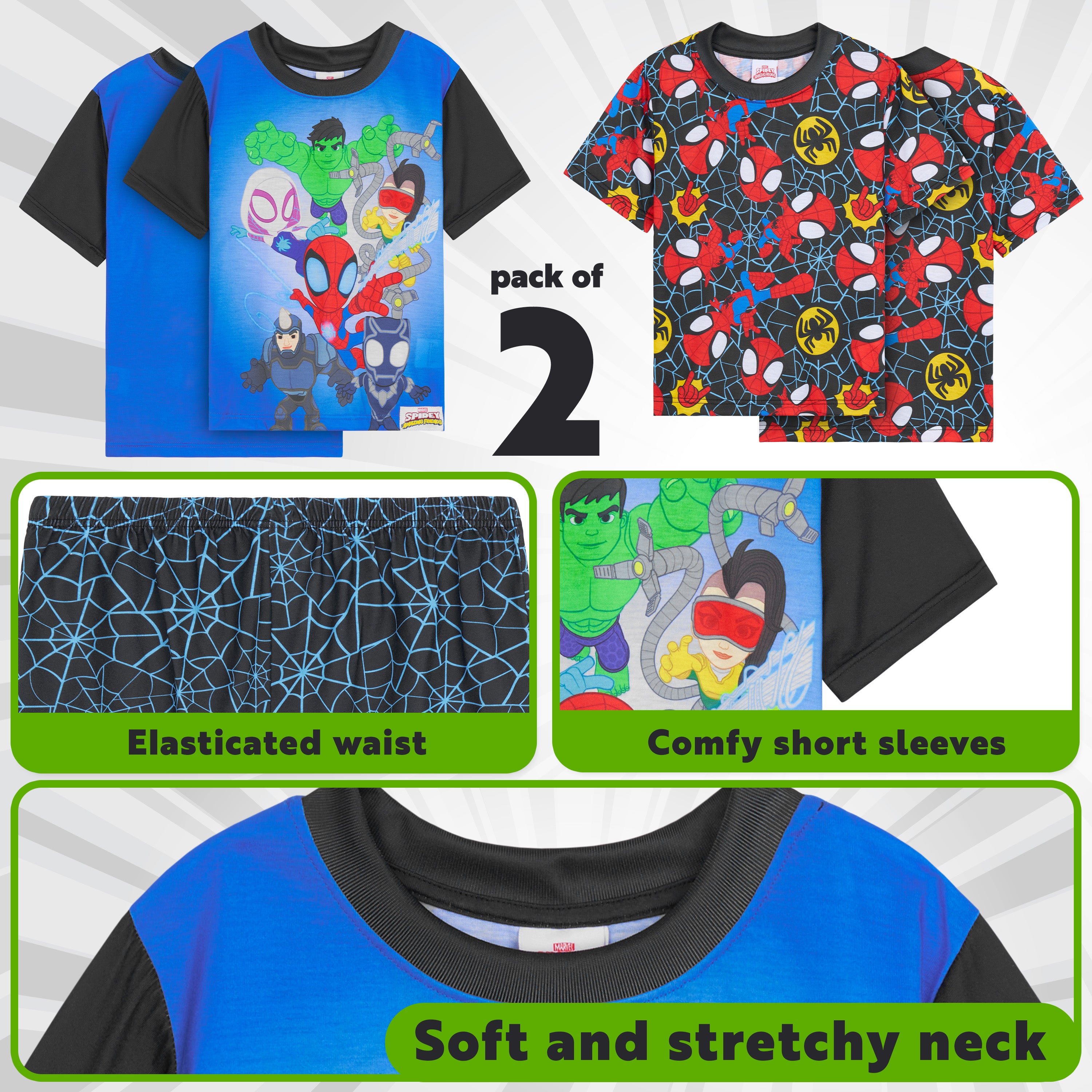 marvel-pyjama-gar-on-short-avengers-7-8-ans-lot-de-2 image 4