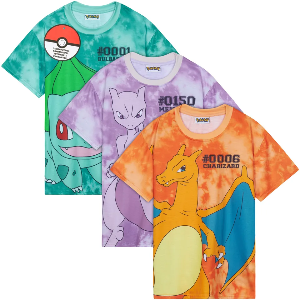 pok-mon-pikachu-t-shirt-gar-on-manches-courtes-11-12-ans-coton image 1
