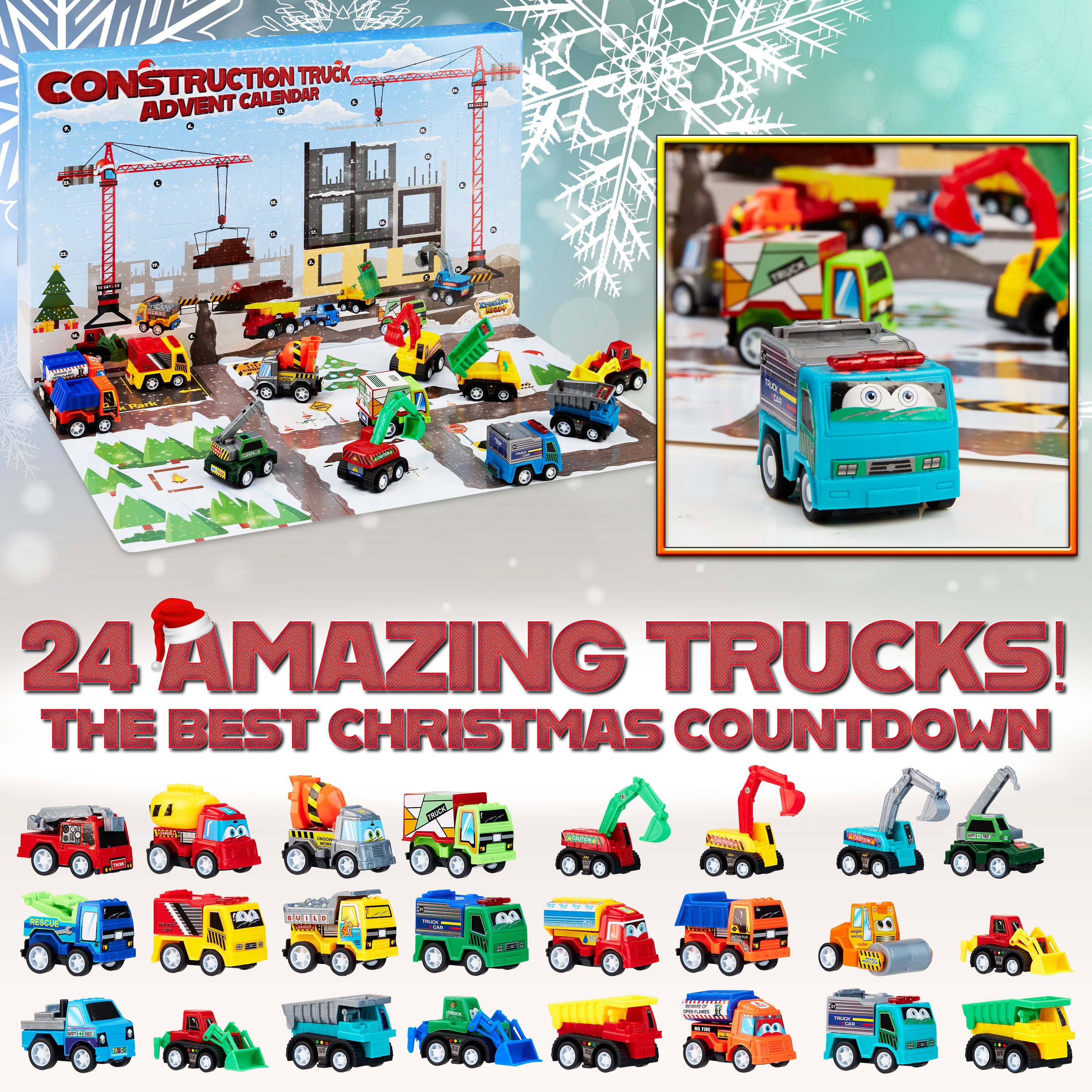 kreativekraft-calendrier-de-l-avent-camions-chantier-24-miniatures image 4