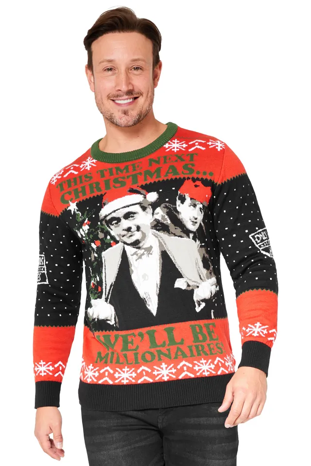 only-fools-and-horses-pull-no-l-homme-noir-rouge-m-2xl image 1
