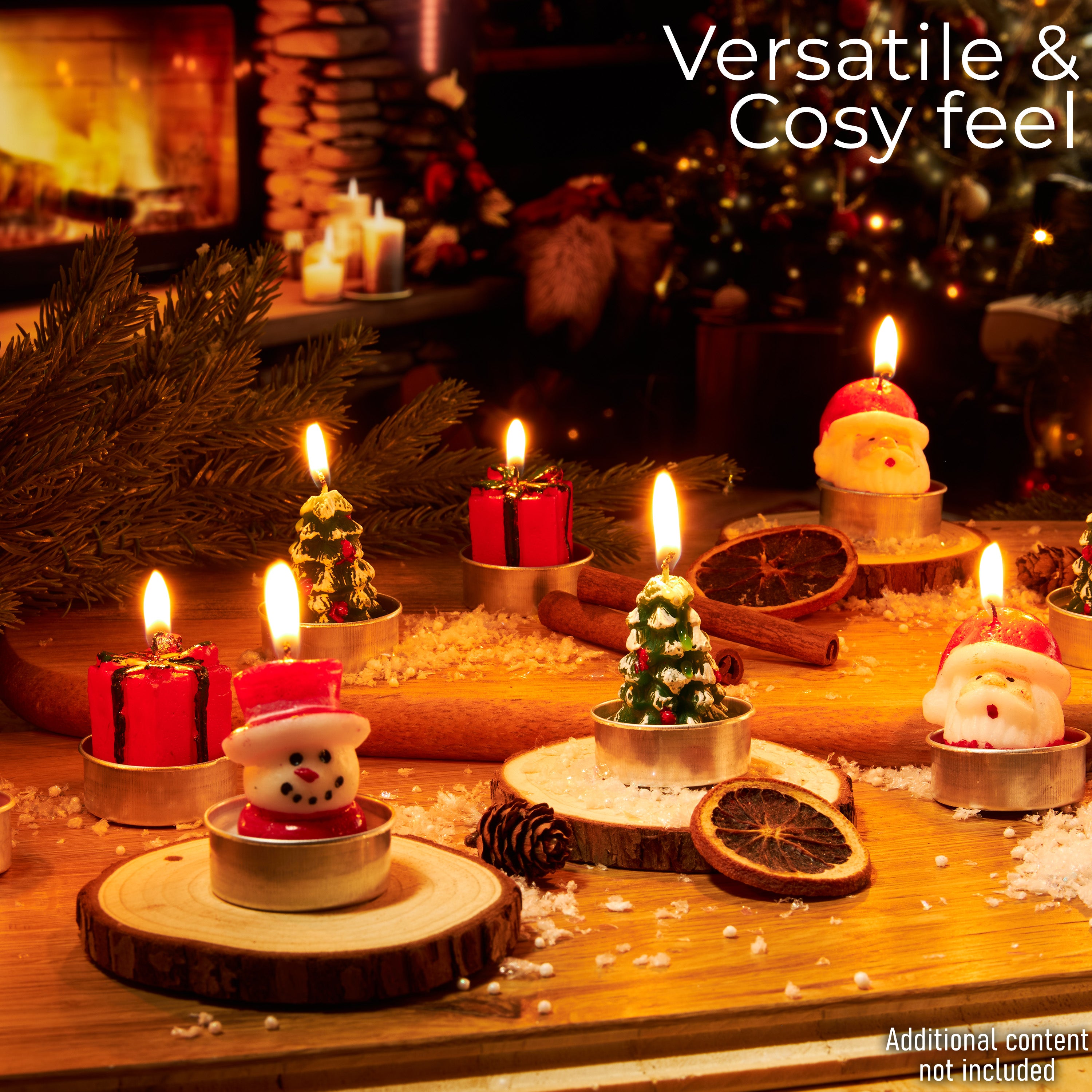 deco-express-christmas-bougies-chauffe-plat-multi-3d-lot-de-12-non-parfum-es image 3