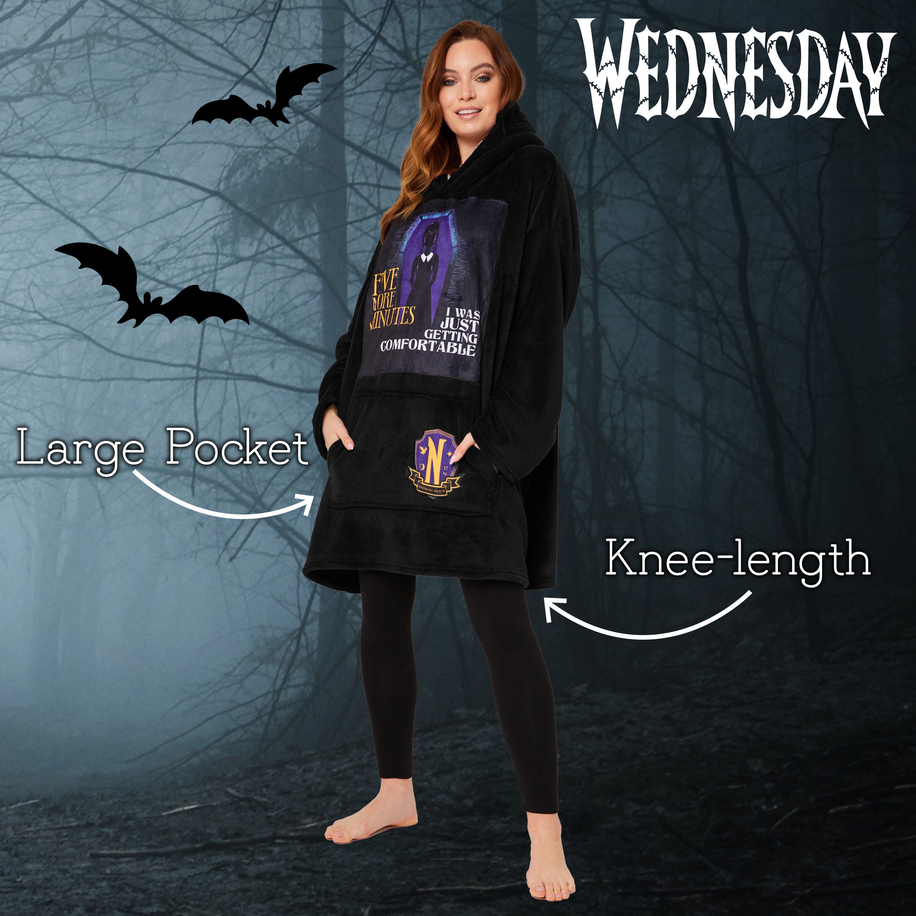 wednesday-sweat-plaid-hoodie-femme-noir-violet image 4