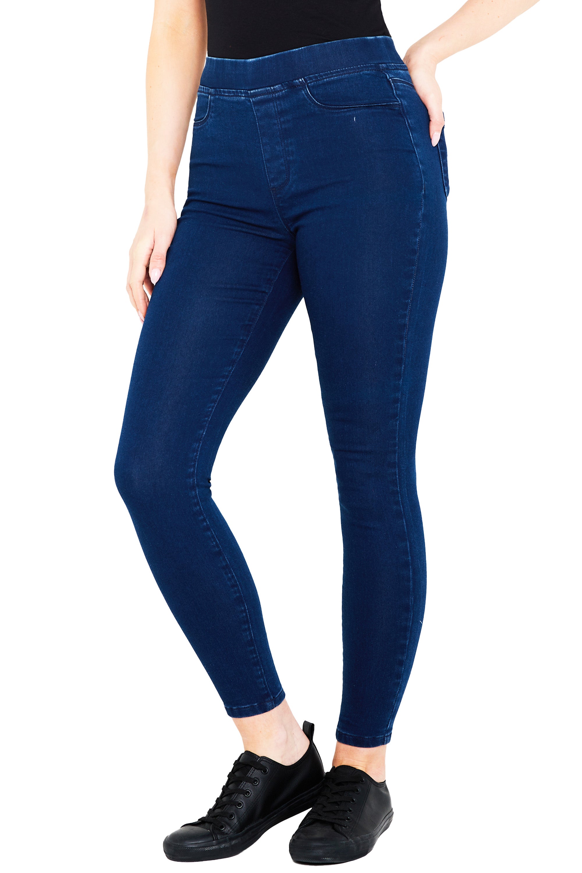 citycomfort-jegging-jean-femme-taille-haute-stretch-noir image 6