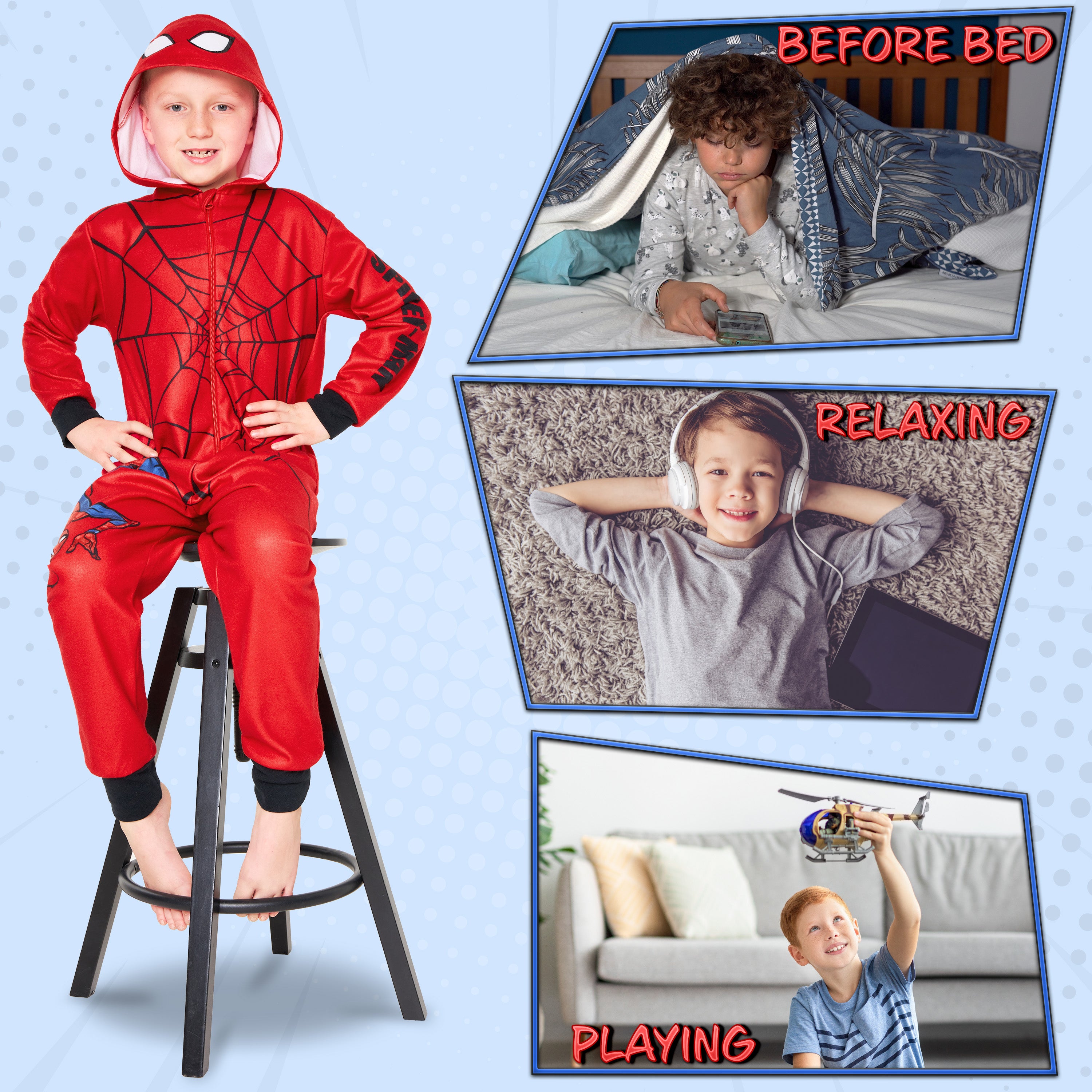 marvel-combinaison-polaire-gar-on-capuche-7-8-ans image 3