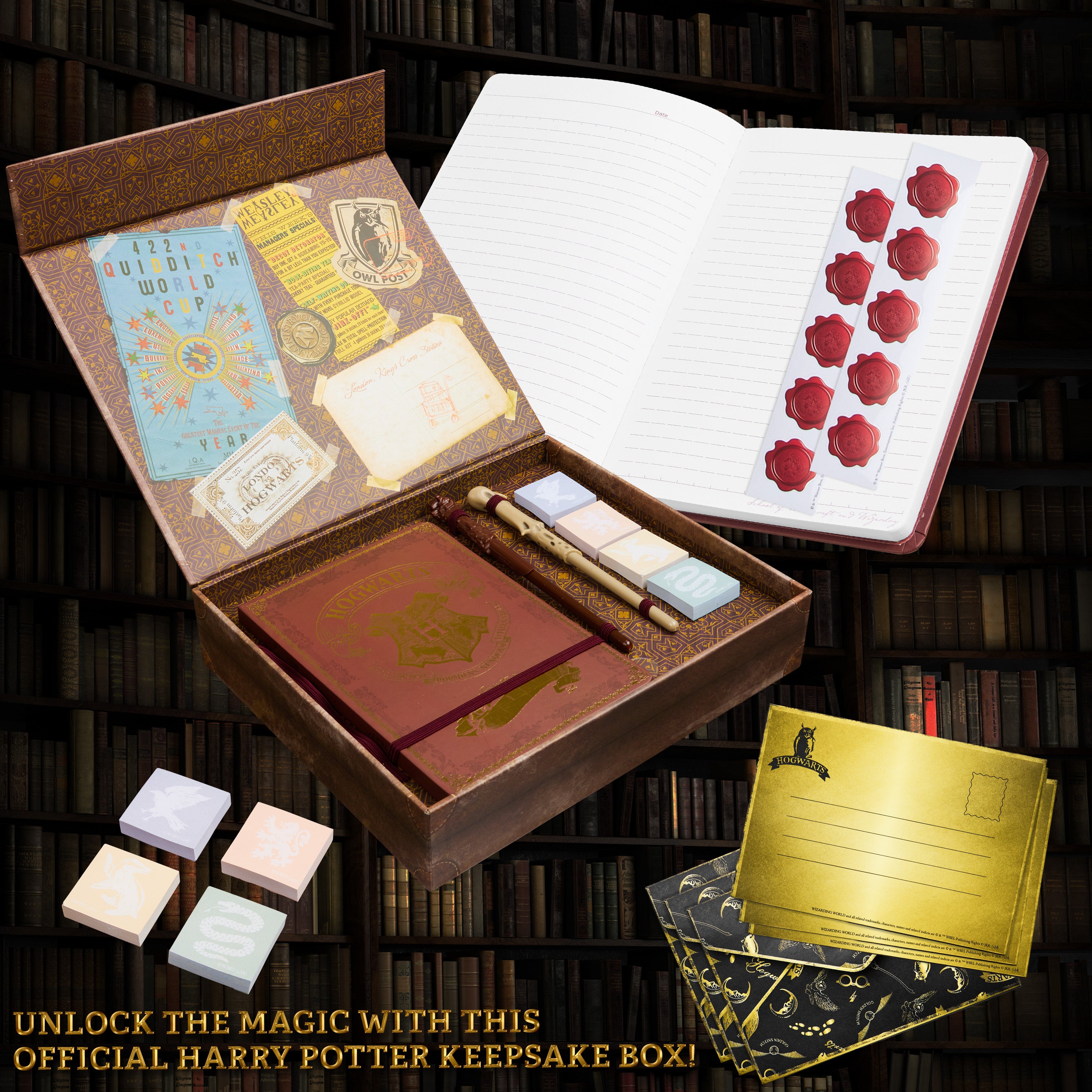 harry-potter-set-papeterie-coffret-carnet-stylo-baguette-poudlard image 3