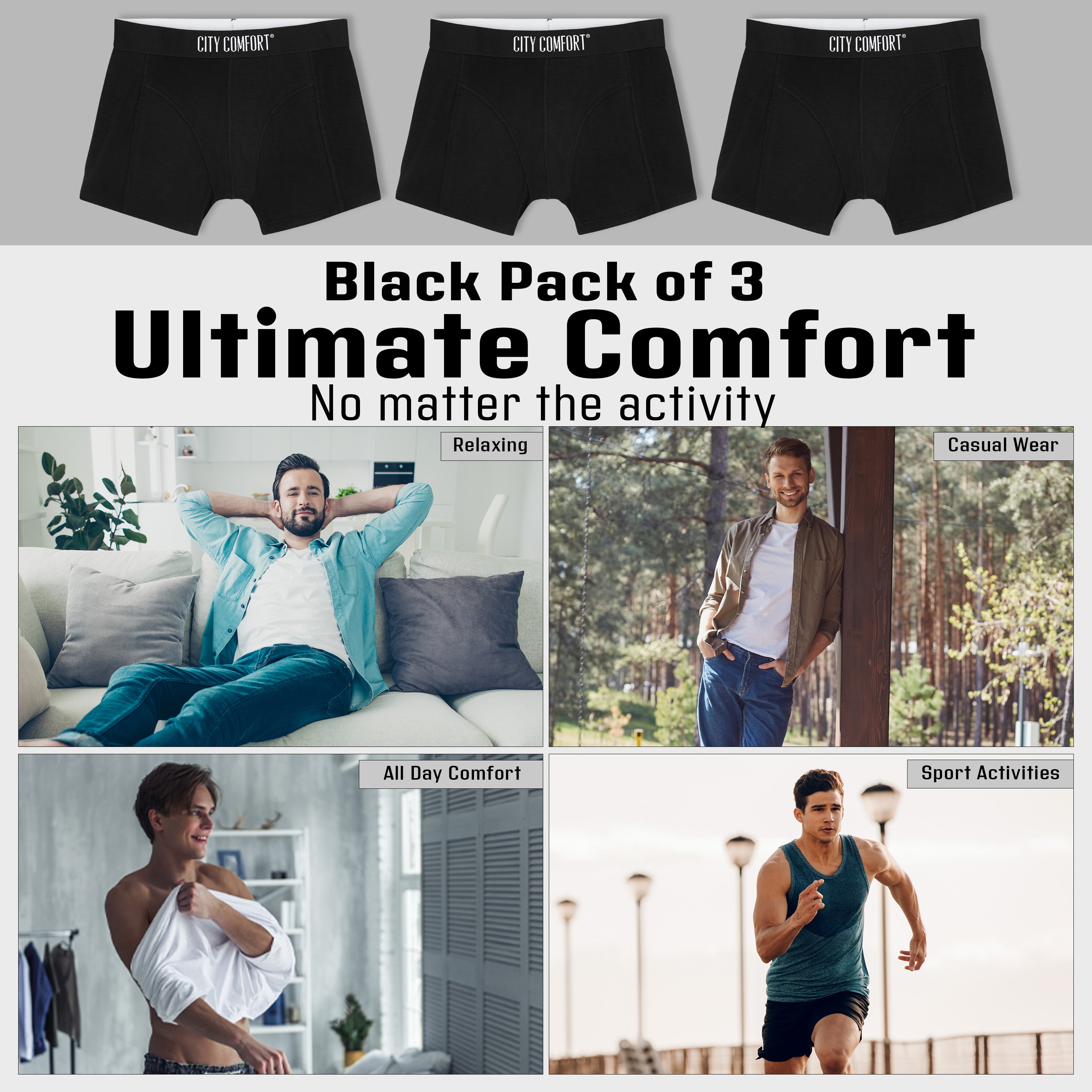 citycomfort-lot-3-boxers-homme-bambou-respirant-s-4xl image 3