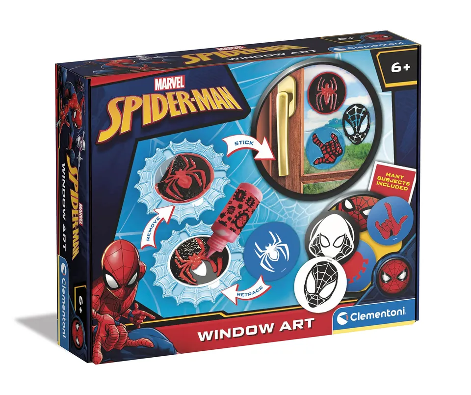 marvel-spiderman-kit-d-co-vitre-stickers-repositionnables-6-ans image 1