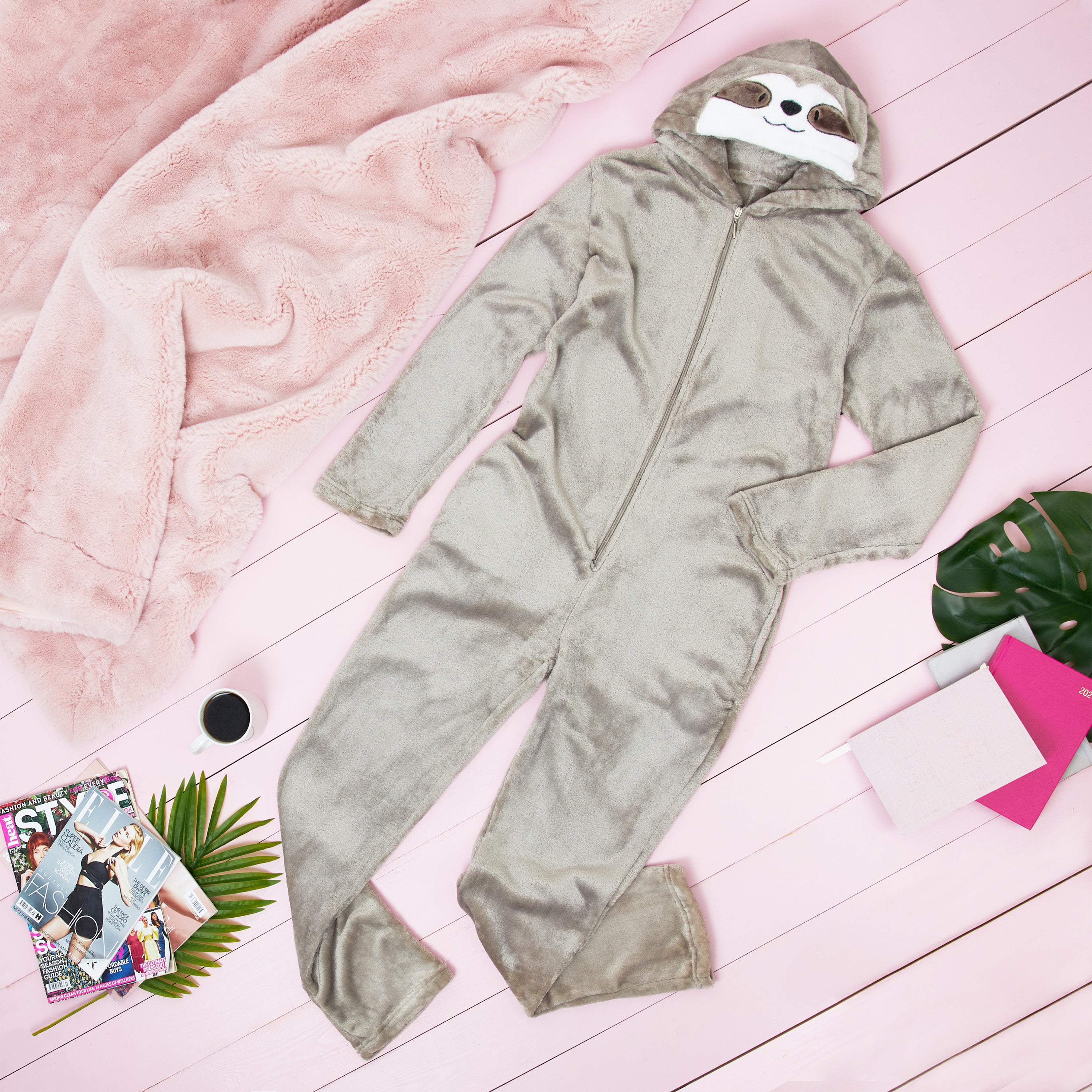 citycomfort-combinaison-pyjama-polaire-femme-capuche-taille-m image 3