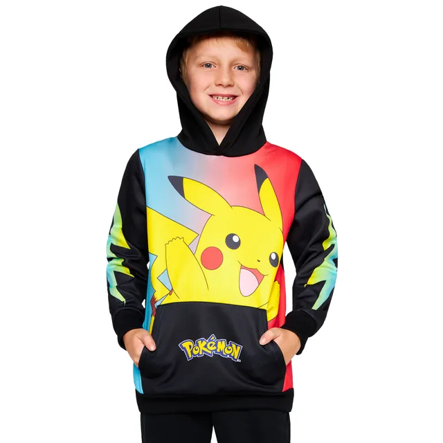 pok-mon-pikachu-sweat-capuche-gar-on-noir-poche image 1