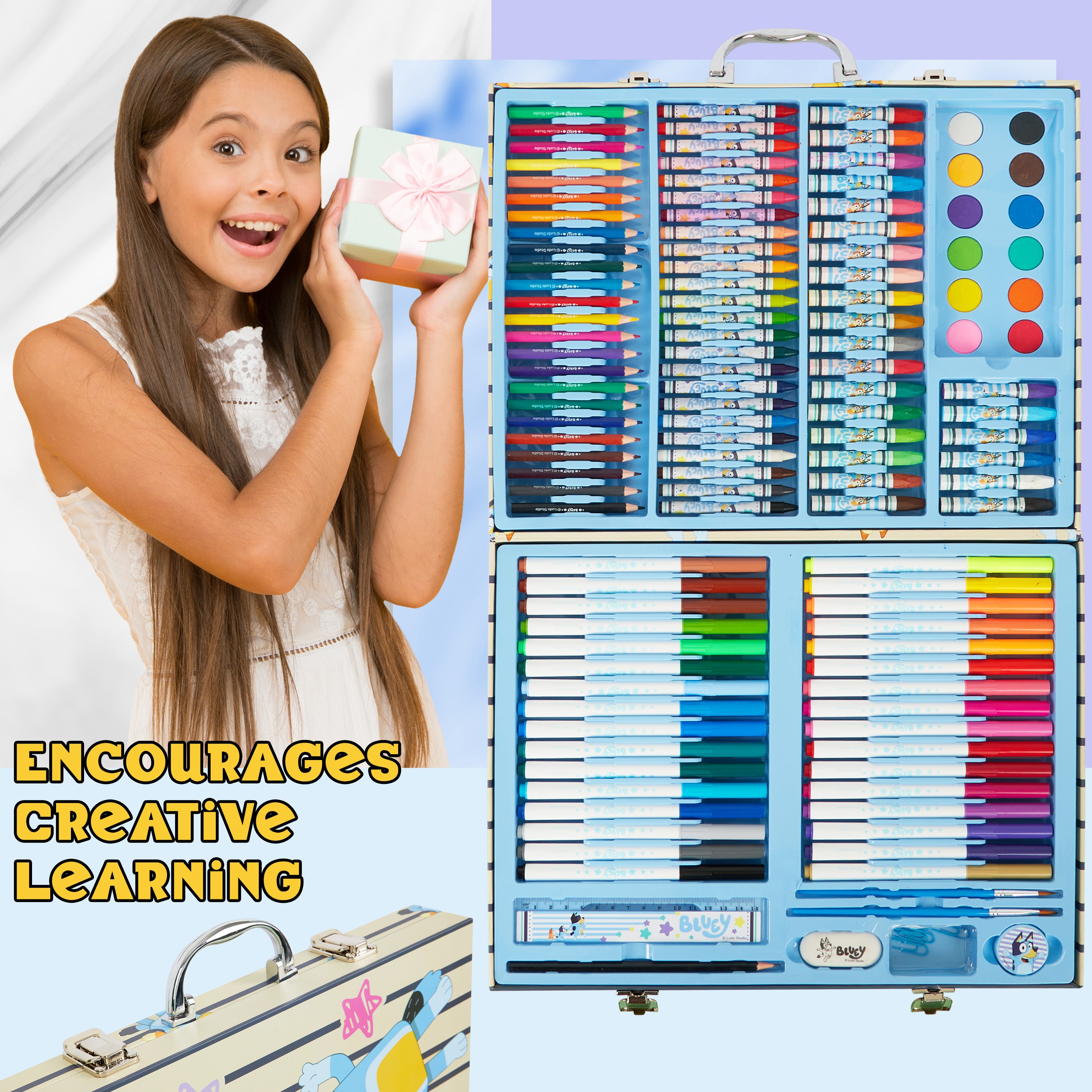 bluey-set-peinture-enfant-140-pi-ces-mallette-voyage-bleu image 3