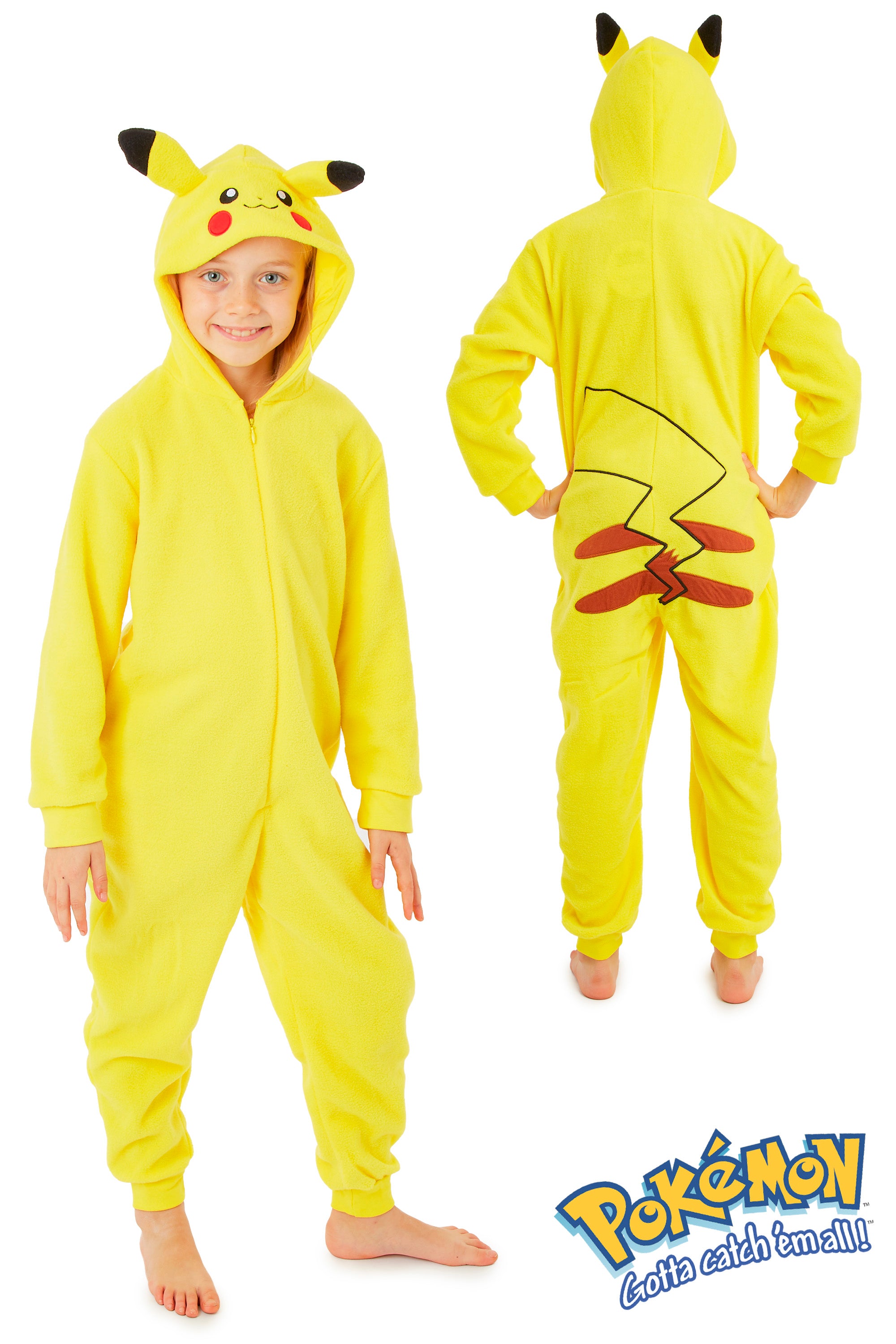pok-mon-pikachu-combinaison-pyjama-polaire-jaune-enfant image 5