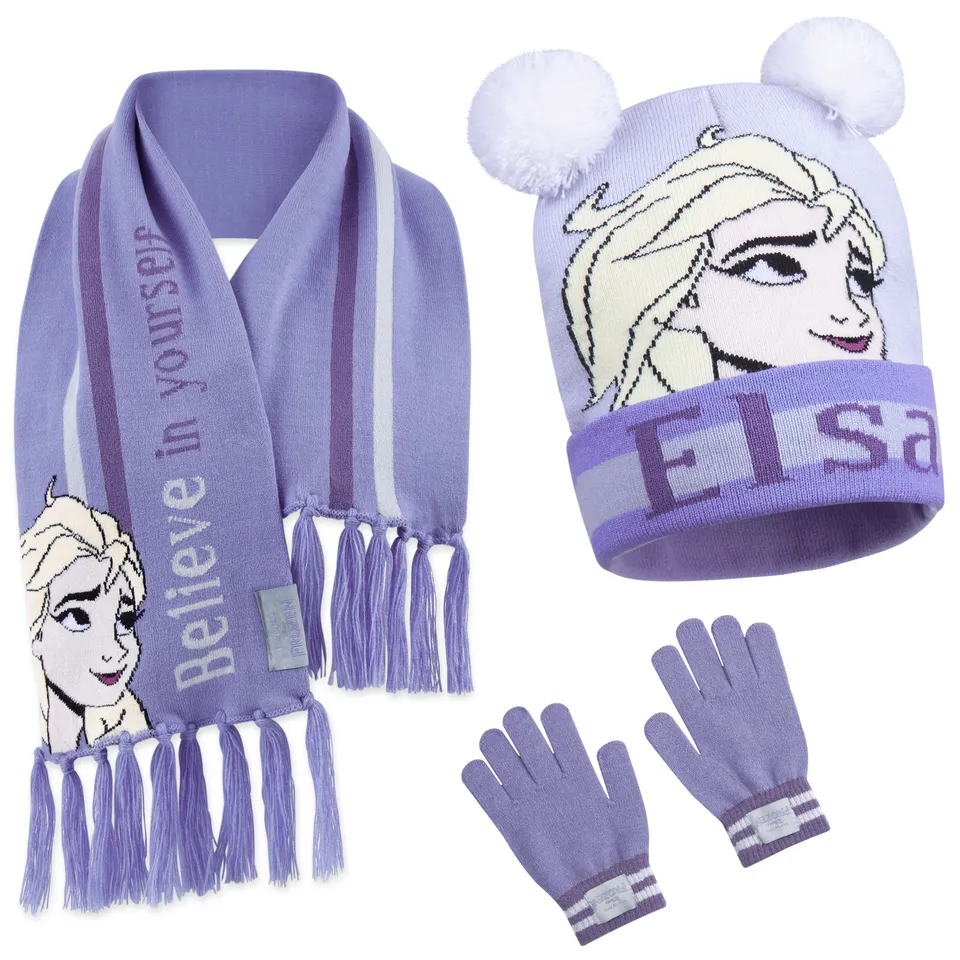 disney-frozen-ensemble-bonnet-charpe-gants-fille-3-pi-ces image 1