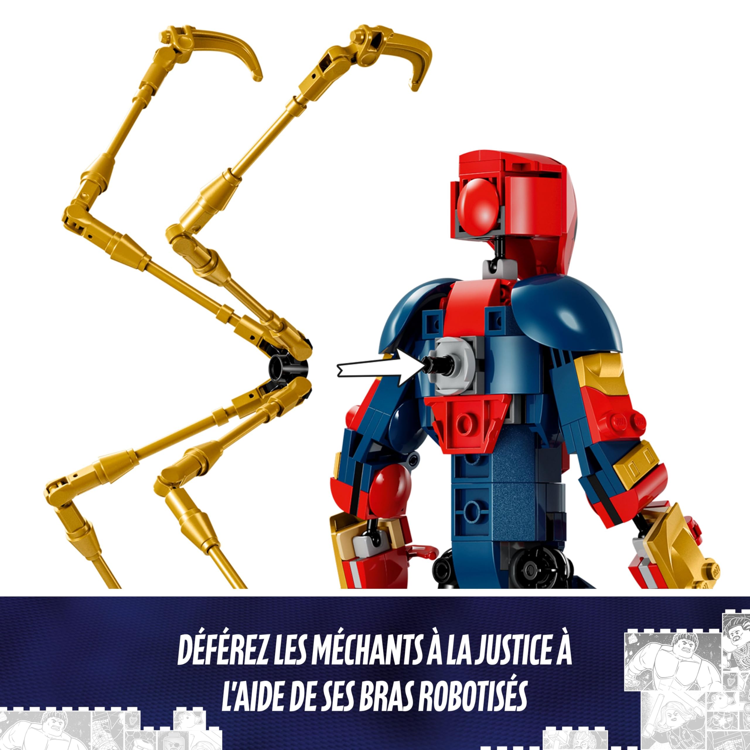 lego-marvel-iron-spider-man-76298-figurine-construire-27-cm image 5