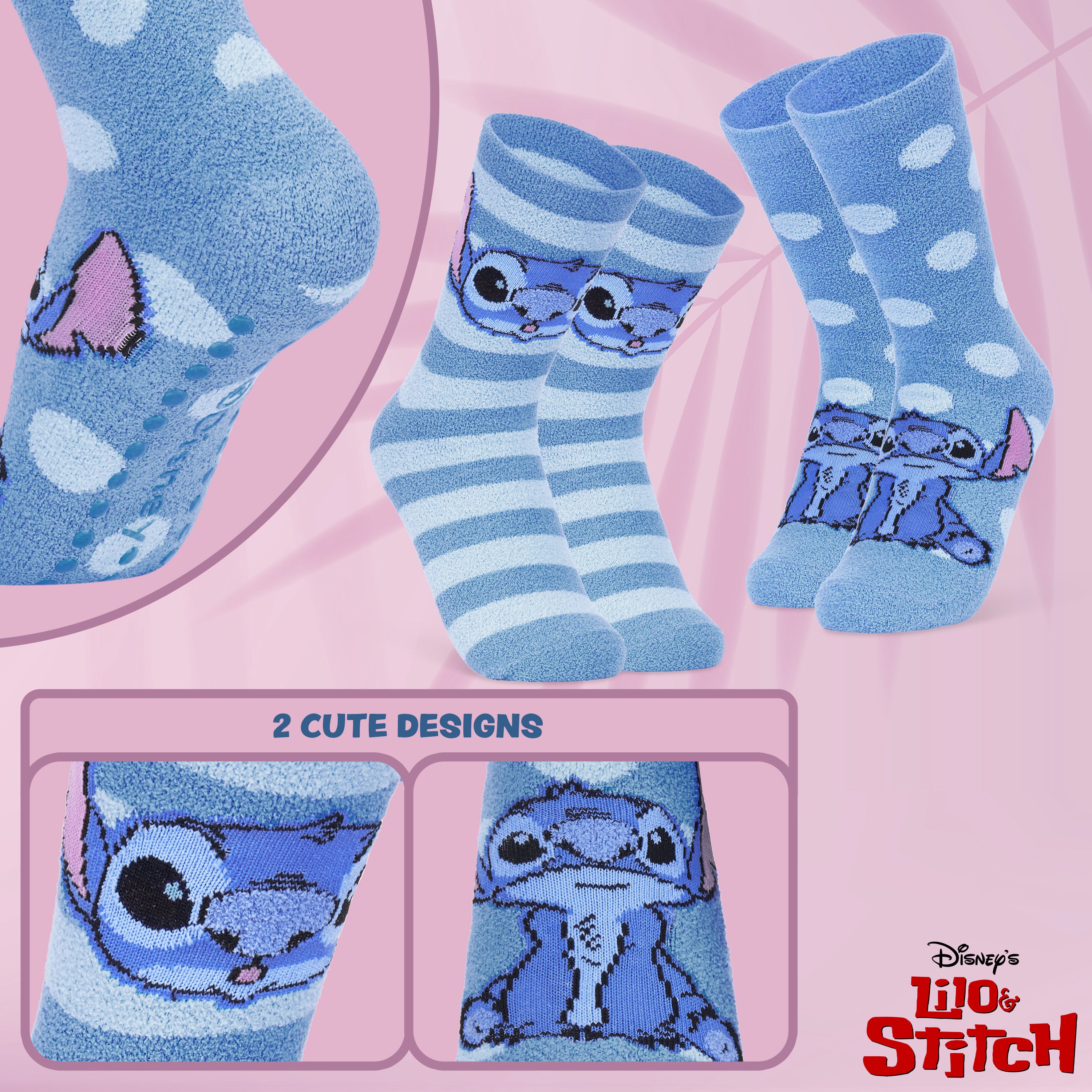 disney-stitch-chaussettes-pilou-femme-lot-2-antid-rapantes-2 image 3
