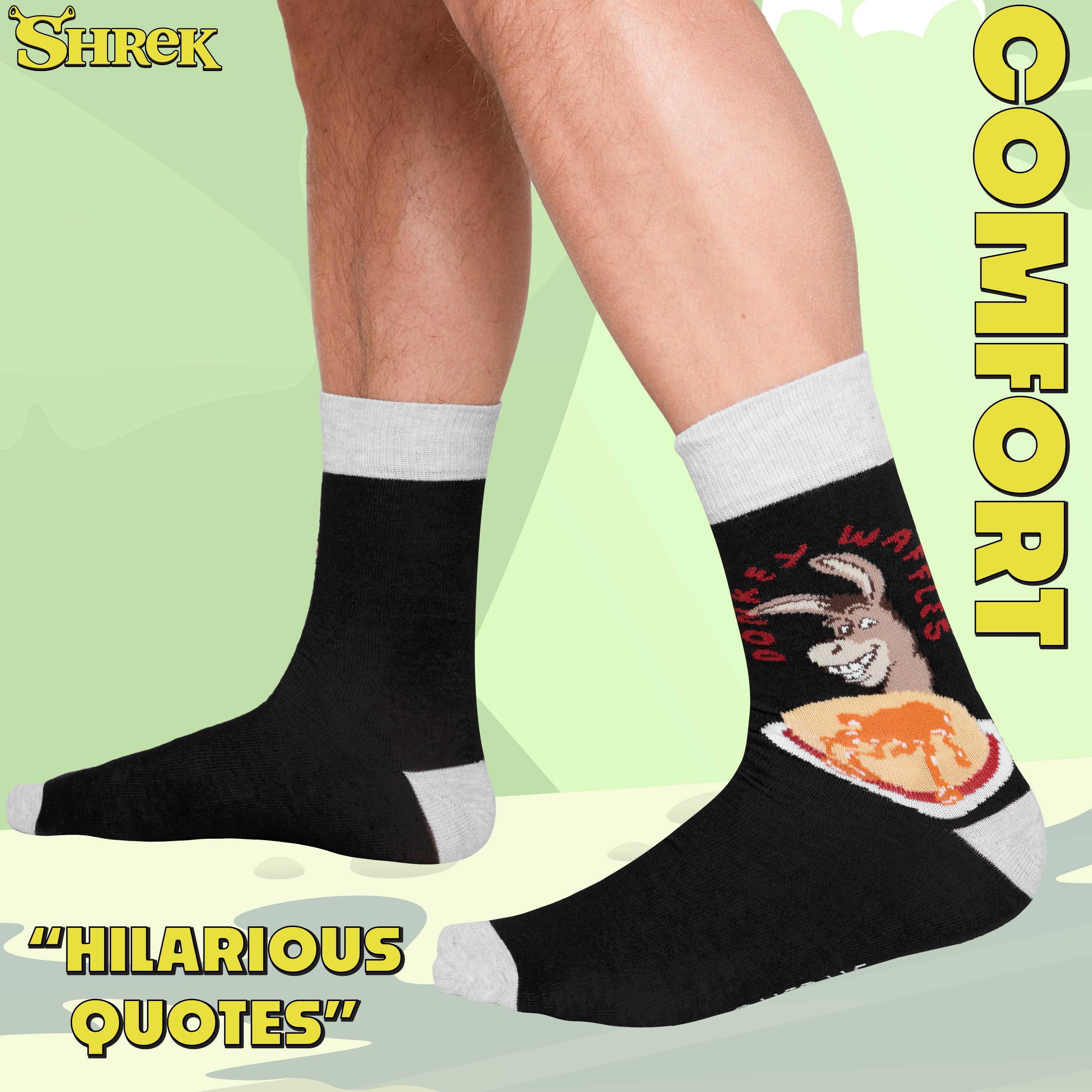 shrek-chaussettes-homme-lot-5-mi-mollet-coton-39-45 image 4