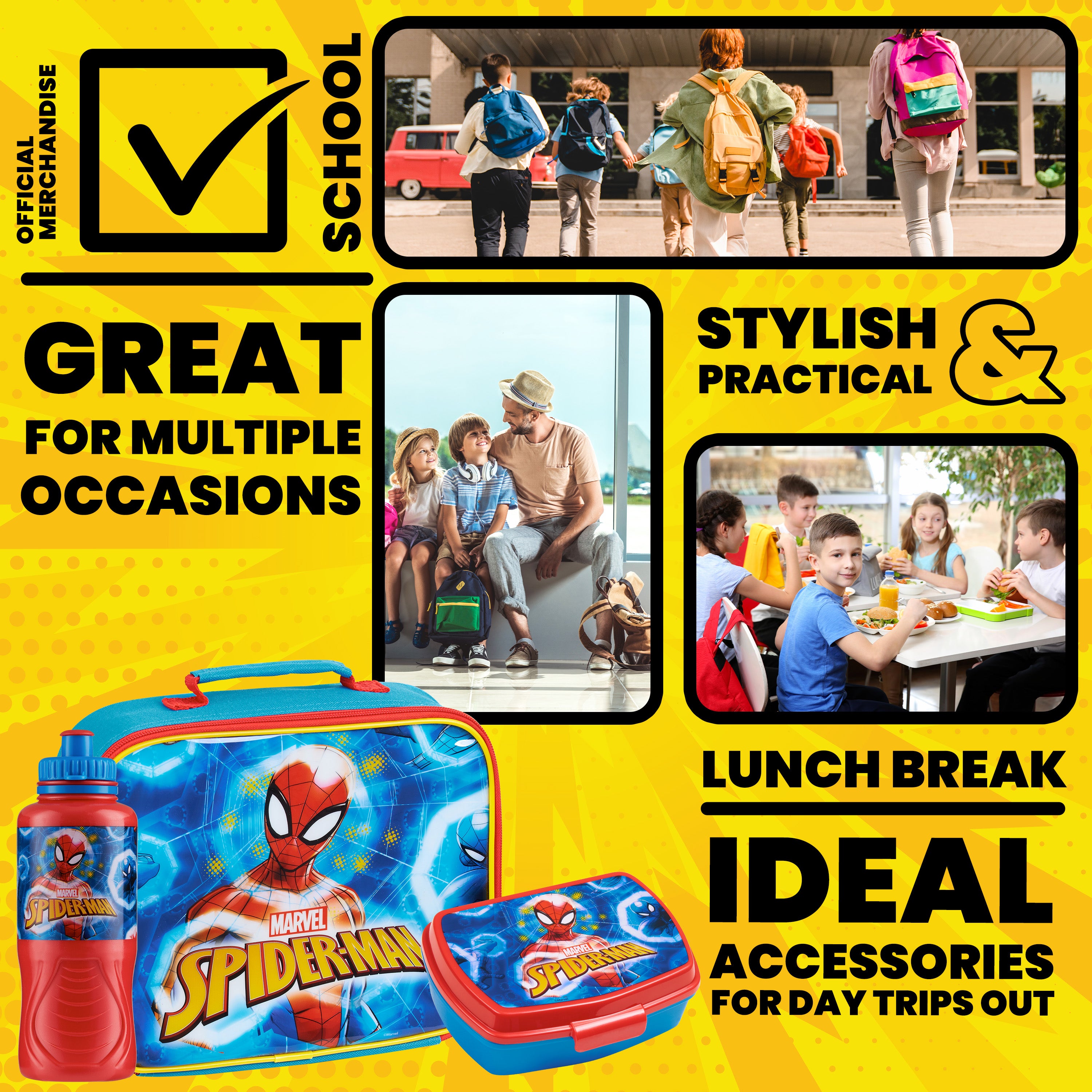 marvel-avengers-lunch-box-enfant-spiderman-3-pi-ces-isotherme image 4